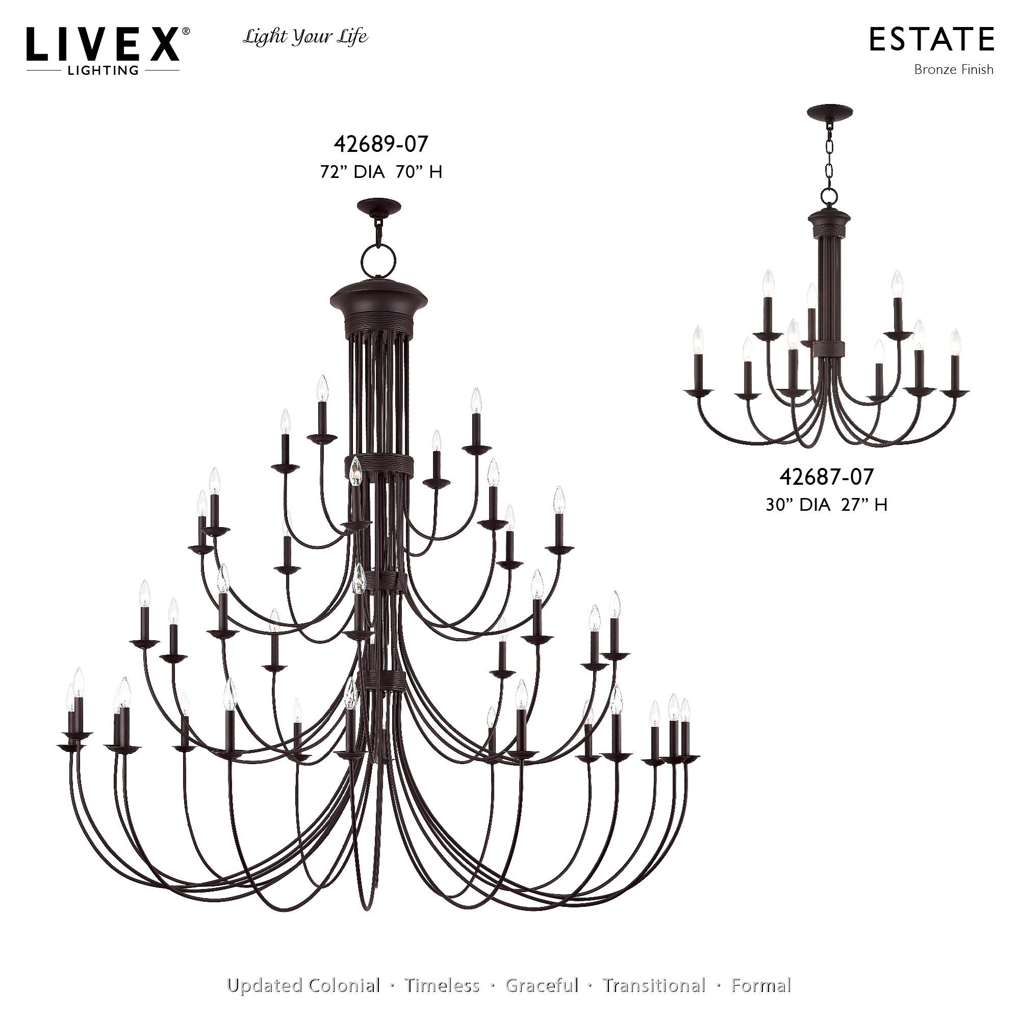 Livex Lighting Estate 1 - Light Wall Light in  Bronze