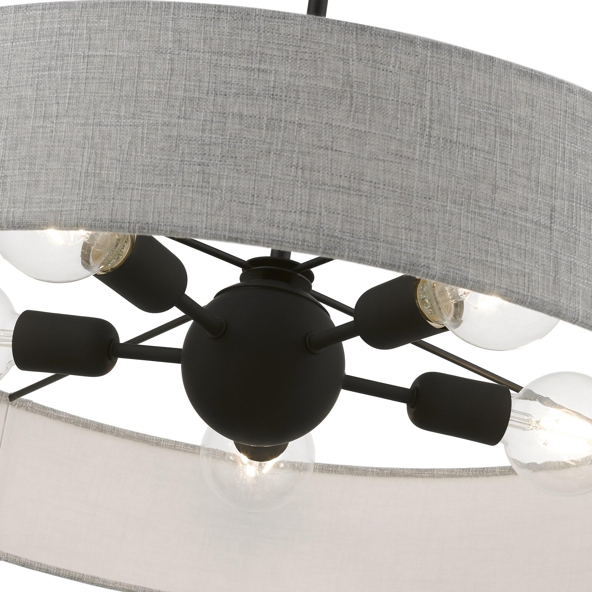 Livex Lighting Elmhurst 5 - Light Pendant in  Black