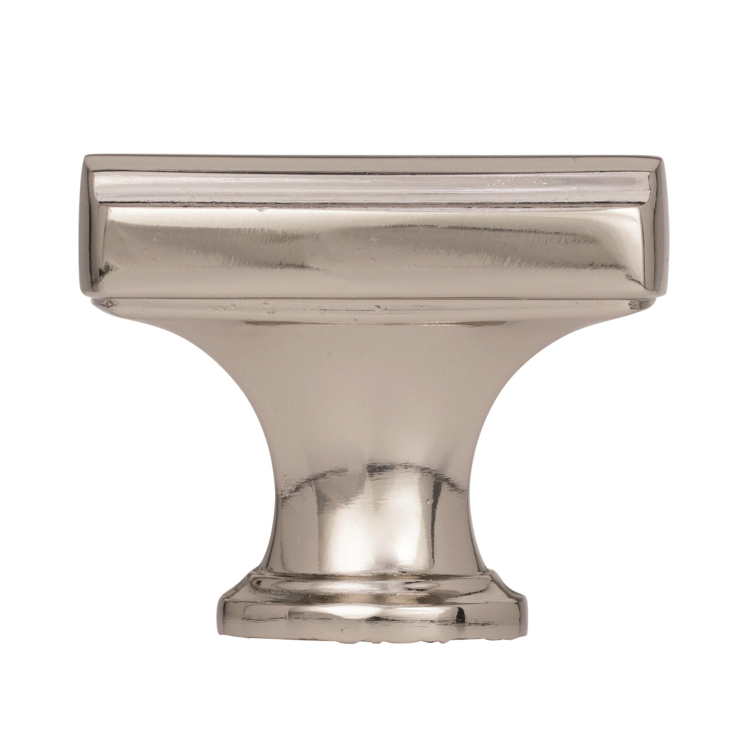 Amerock Highland Ridge 1-3/8 inch (35mm) Length Polished Nickel Cabinet Knob