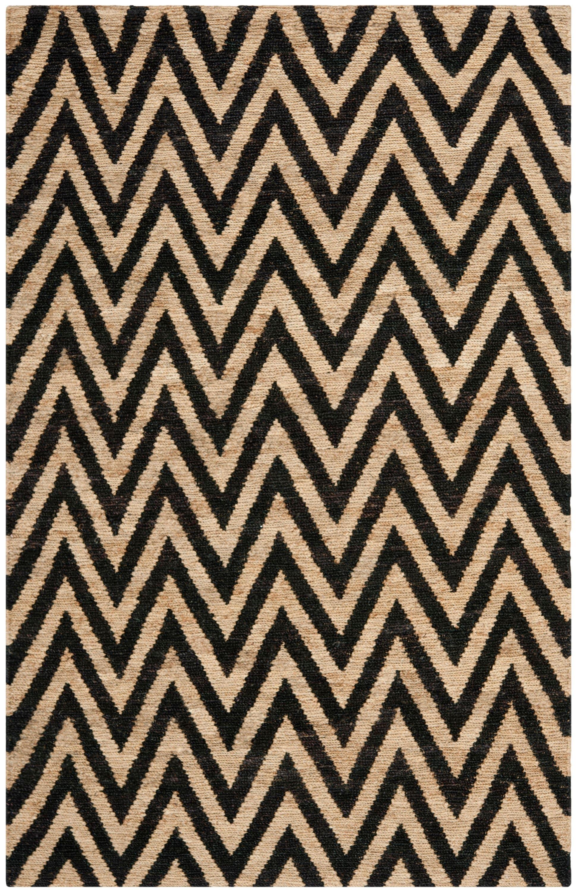 Organica ORG515 Hand Knotted Indoor Accent Rug - Black/Natural - 3'x5' - Safavieh.