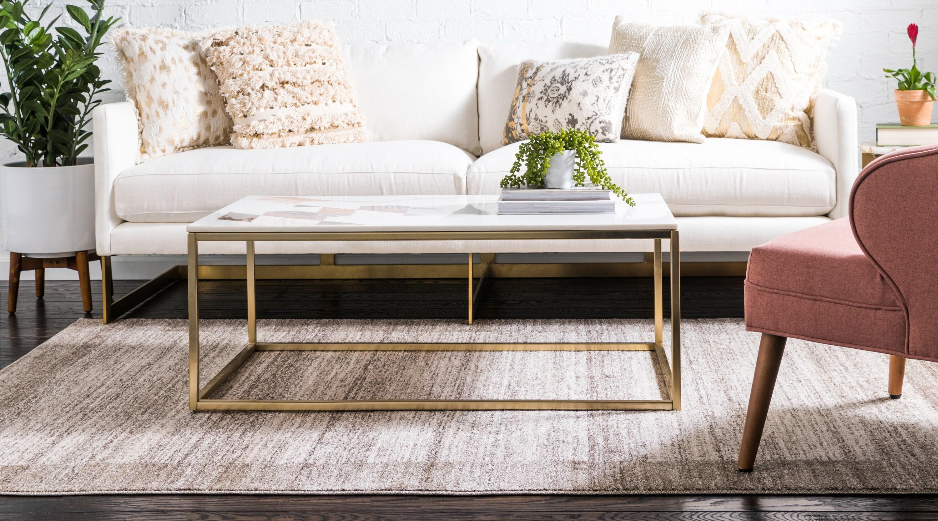 Unique Loom Abigail Del Mar Area Rug , 8'x11'2" Rectangular ,Beige