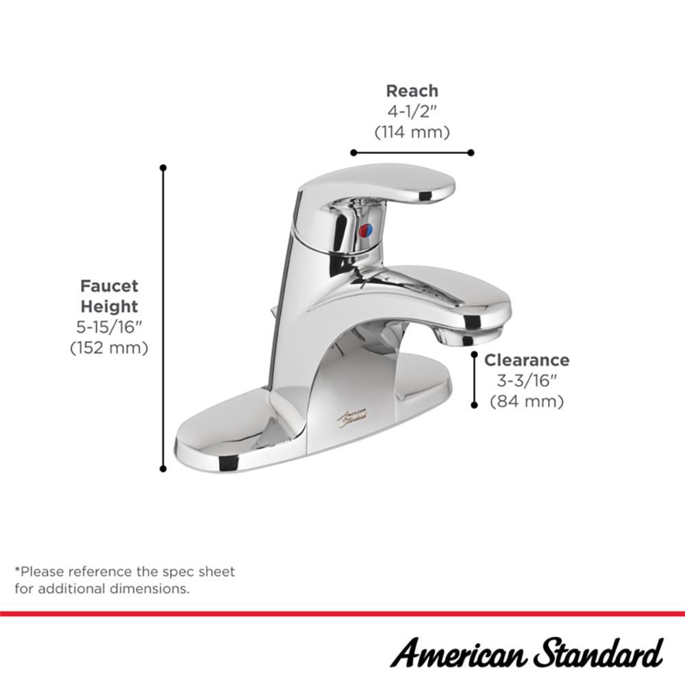American Standard 7075002.243 Colony PRO Single-Handle Bathroom Faucet, 1.2 GPM, Matte Black