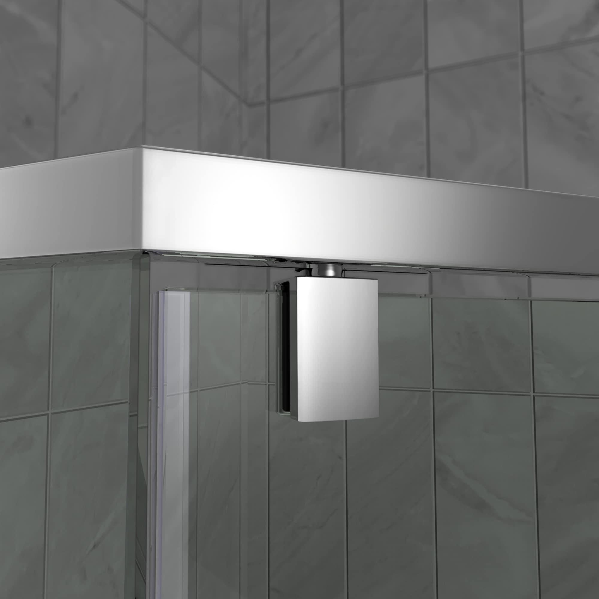 DreamLine Prism 2-Piece 40-in W x 40-in L x 75-in H Neo-angle Corner Shower Kit (Corner Drain) with Base and Door Included Chrome Hardware Included