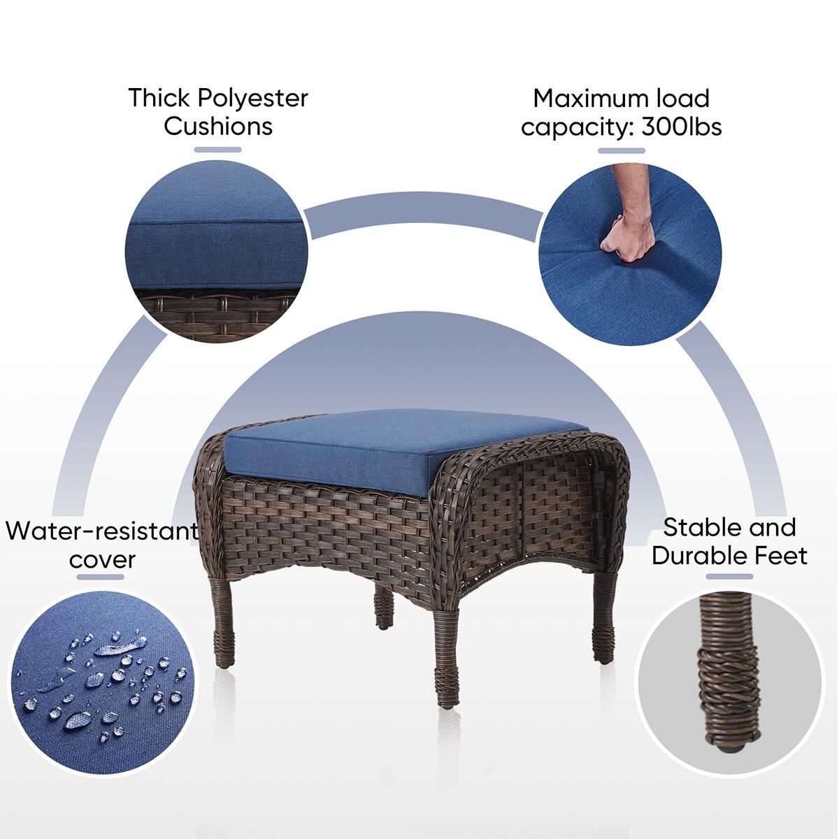 POCASSY Wicker Outdoor Glider