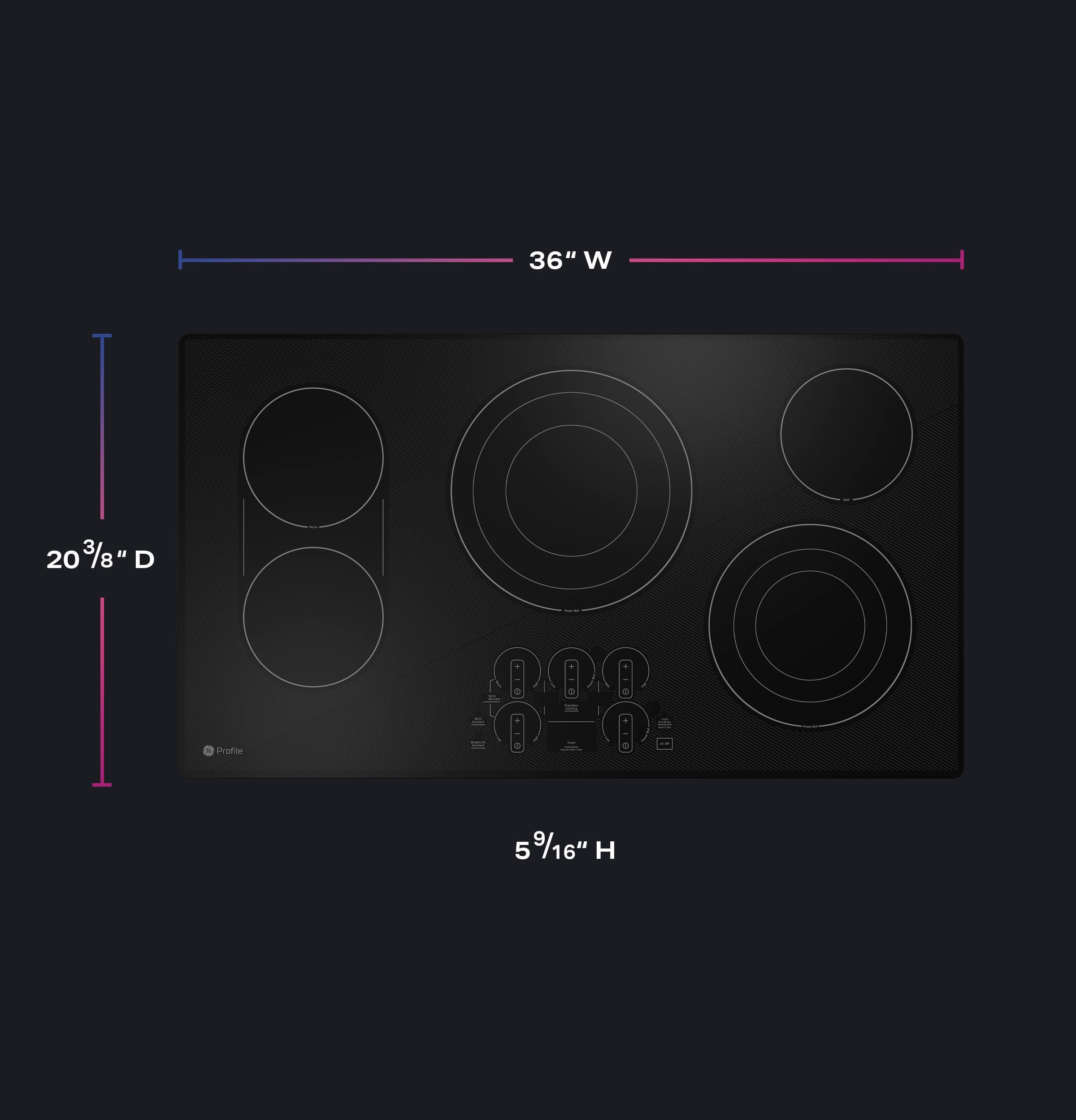 36" Electric Cooktop with 5 Elements