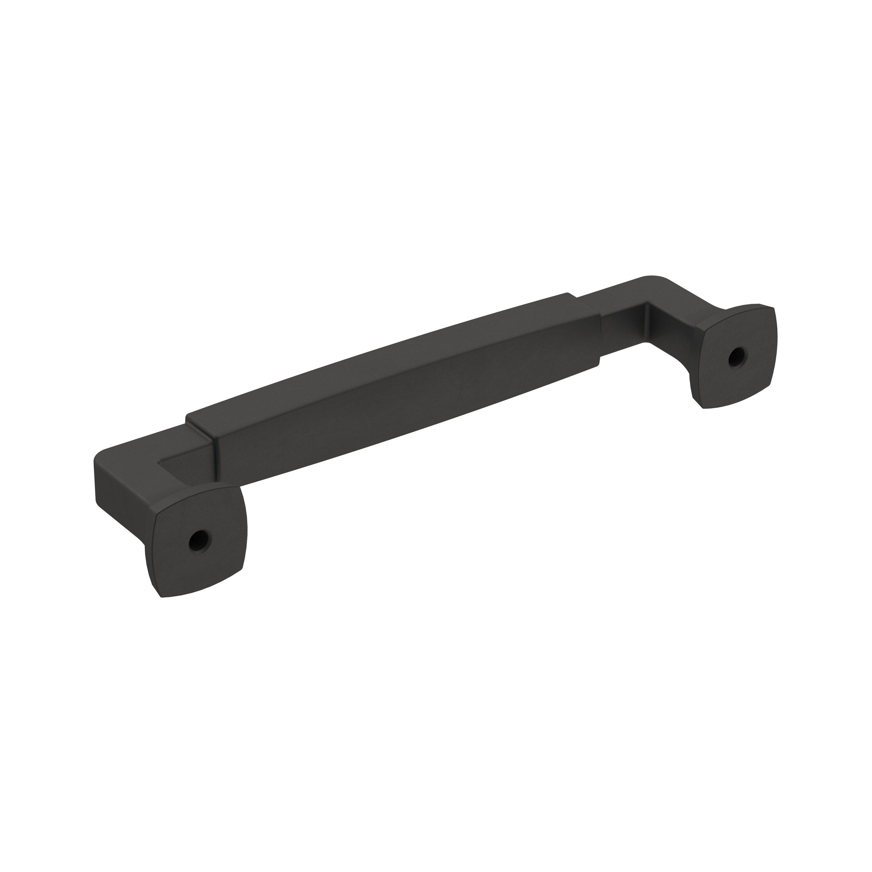 Amerock Stature 5-1/16 inch (128mm) Center-to-Center Matte Black Cabinet Pull