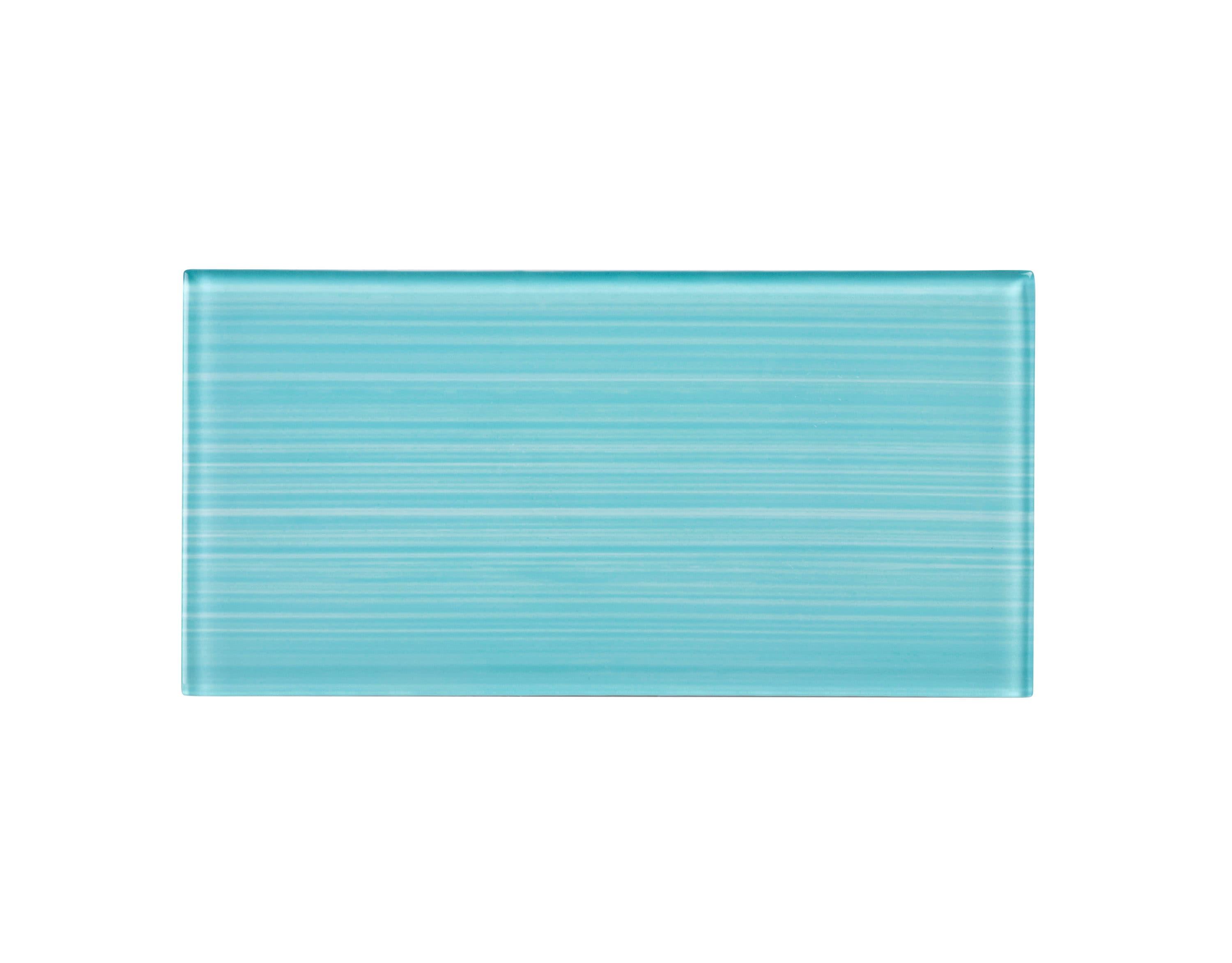 Hand Painted Series 3'' W x 6'' L Glass Peel and Stick Subway Tile