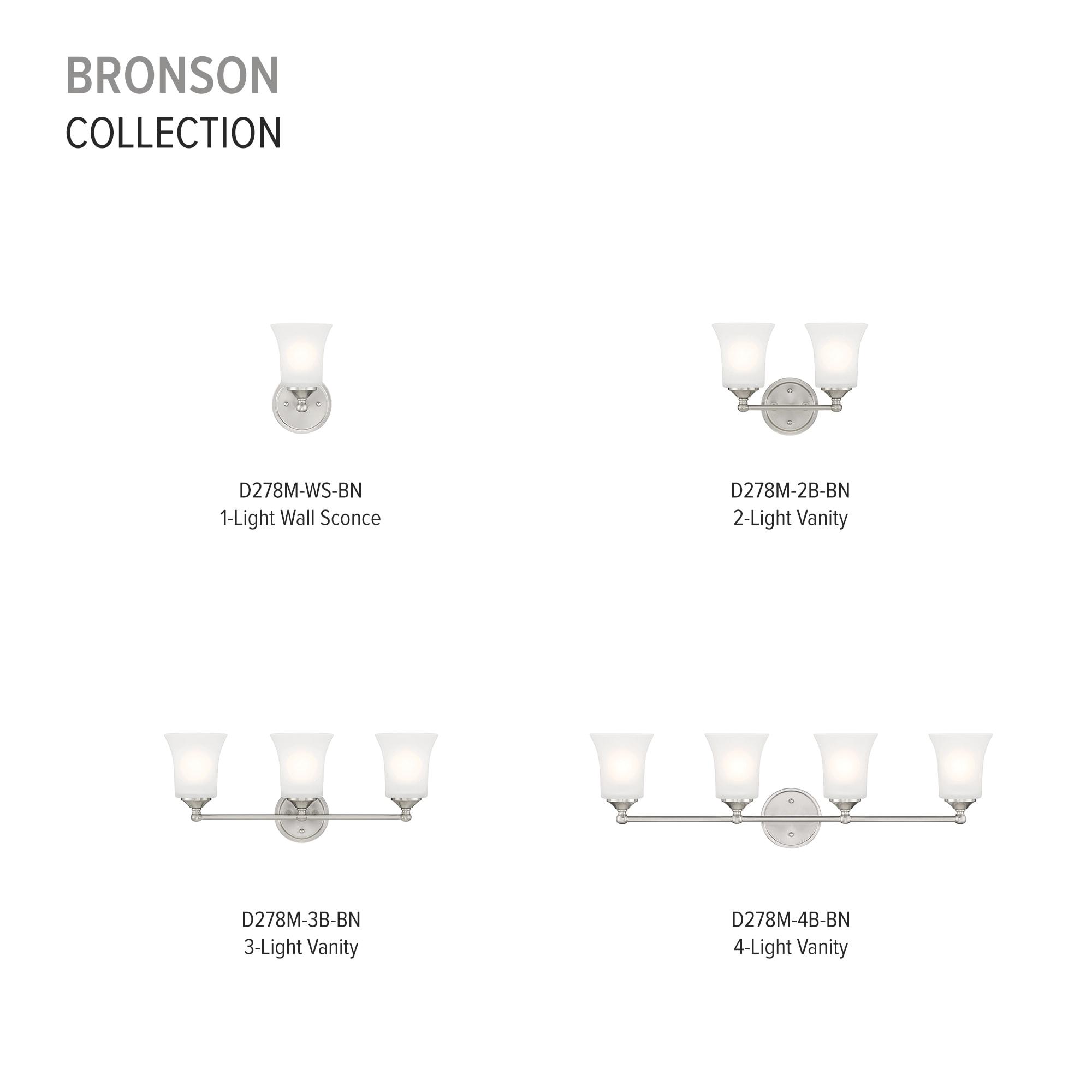 Designers Fountain Bronson 2 Light Brushed Nickel Semi Flush Mount Ceiling Light, D278M-SF-BN