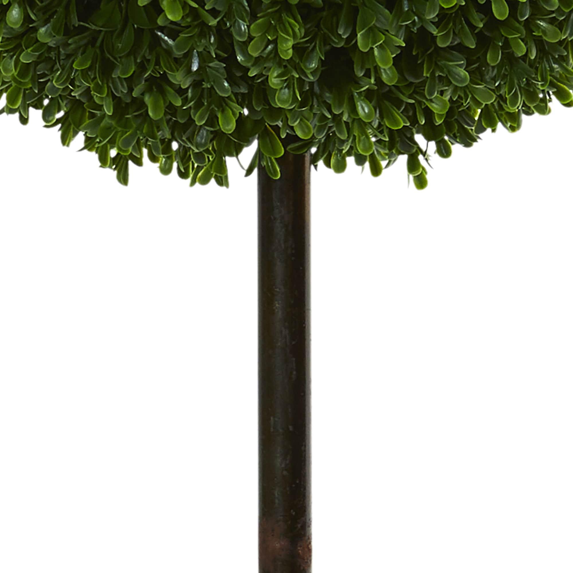 3.5ft Boxwood Double Ball Artificial Topiary Tree - Nearly Natural: UV-Resistant, Indoor/Outdoor Decor