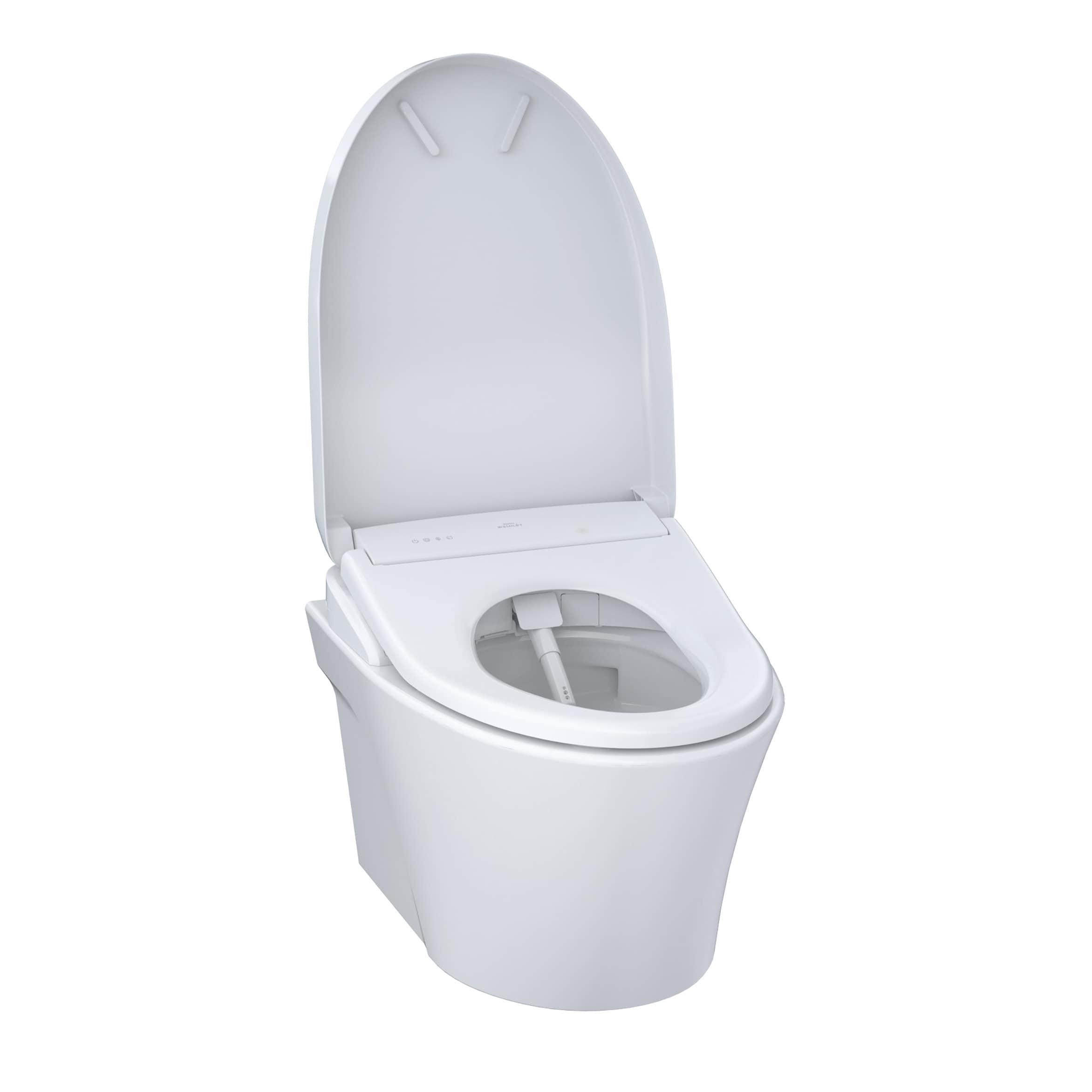 AP 1.28 GPF Elongated Floor Mounted Bidet Toilet (Seat Included) with Auto Flush