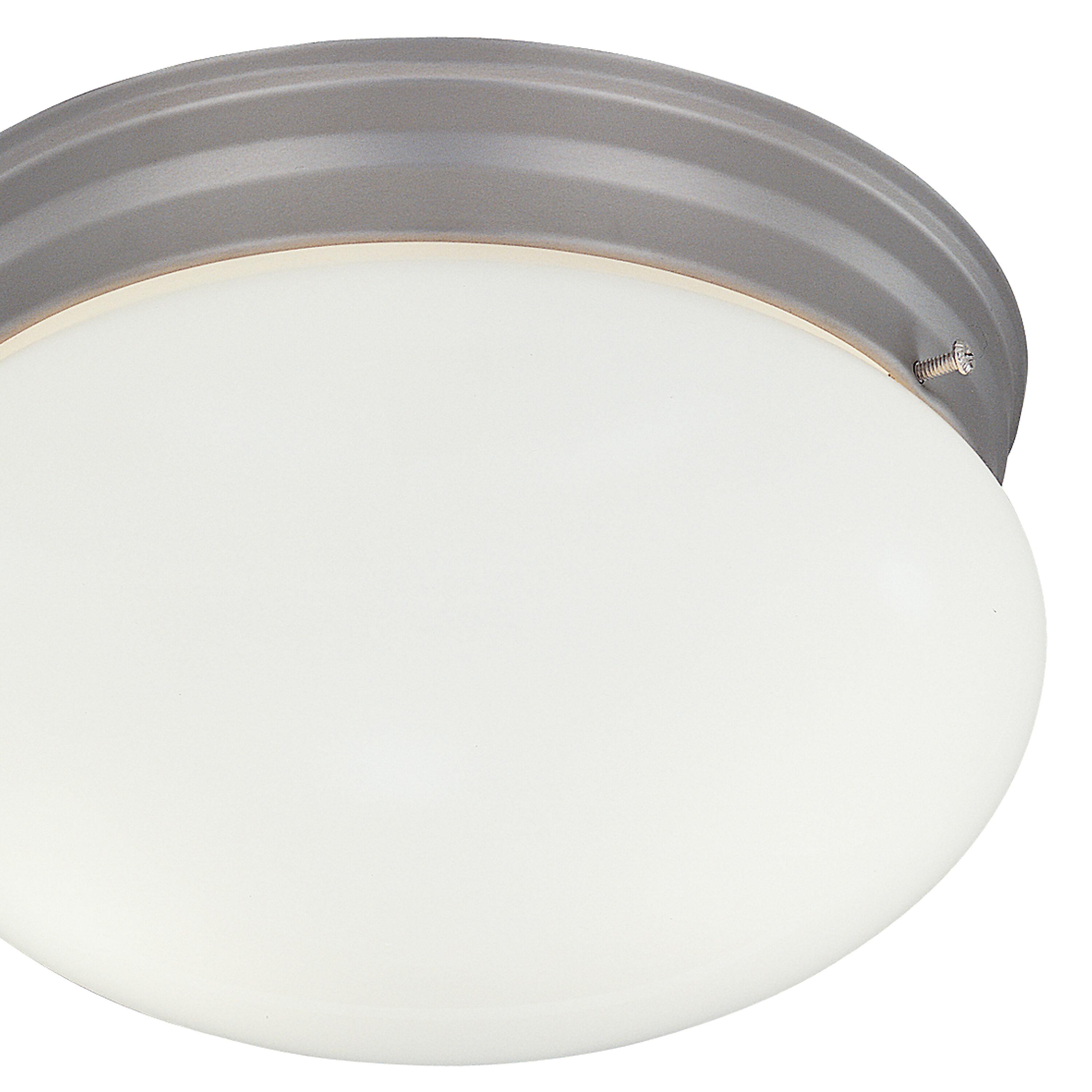 Designers Fountain 4732-PW Basic 9" Flushmount Pewter Finish Light Fixture
