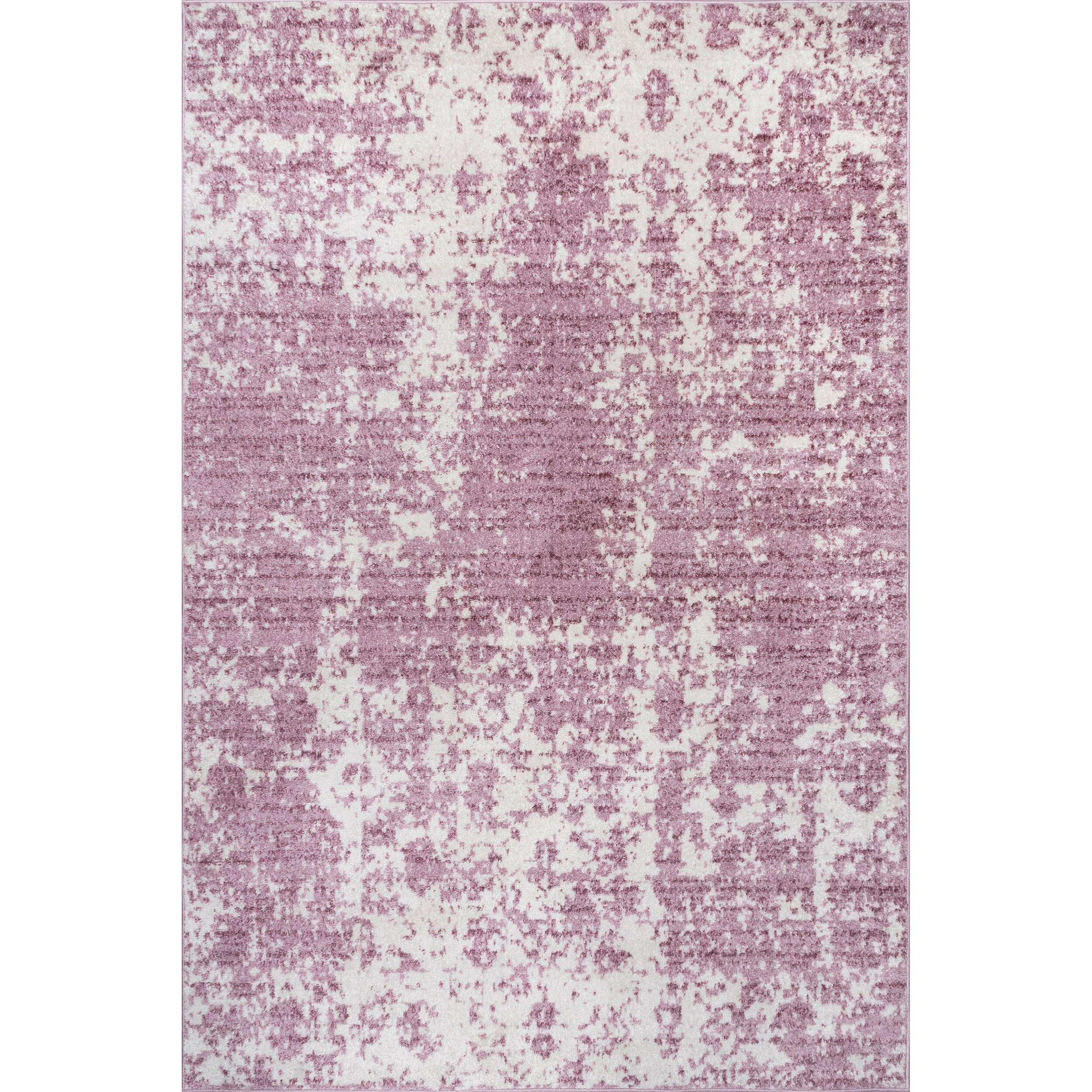 Nuloom Deedra Abstract 2x8 Runner Indoor Area Rug for Living Room Bedroom Dining Room Entryway Hallway Kitchen, Pink/Ivory