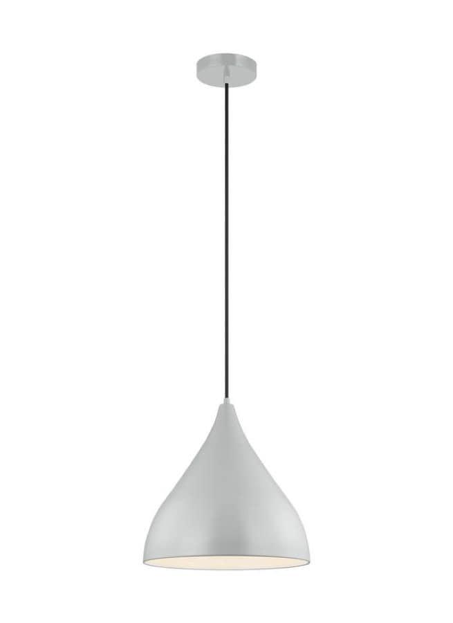 Oden Matte Grey Nickel Glass Indoor/Outdoor Pendant Light