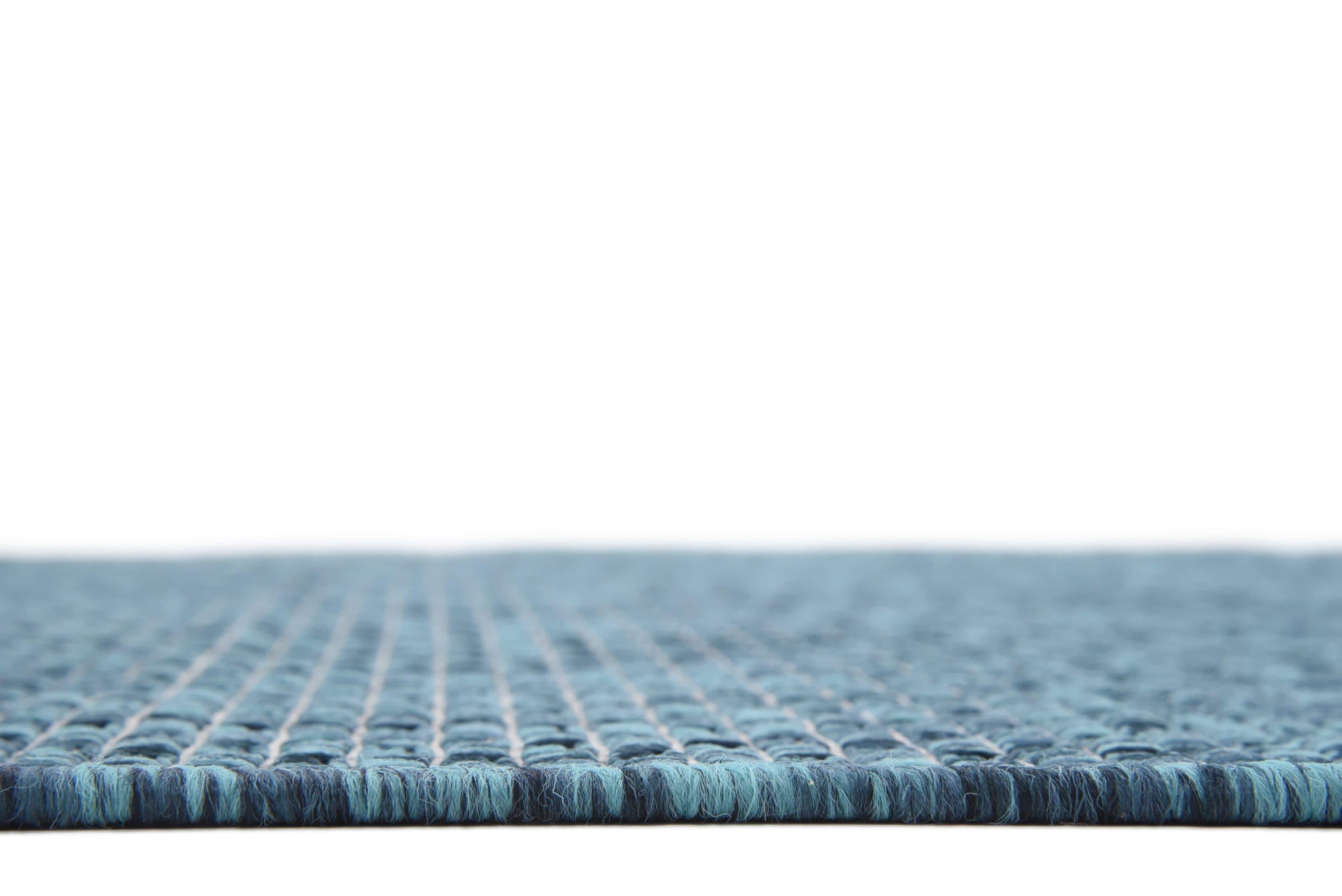 Unique Loom 4' 1 x 6' 1 Rectangle Indoor/Outdoor Solid Teal Area Rug