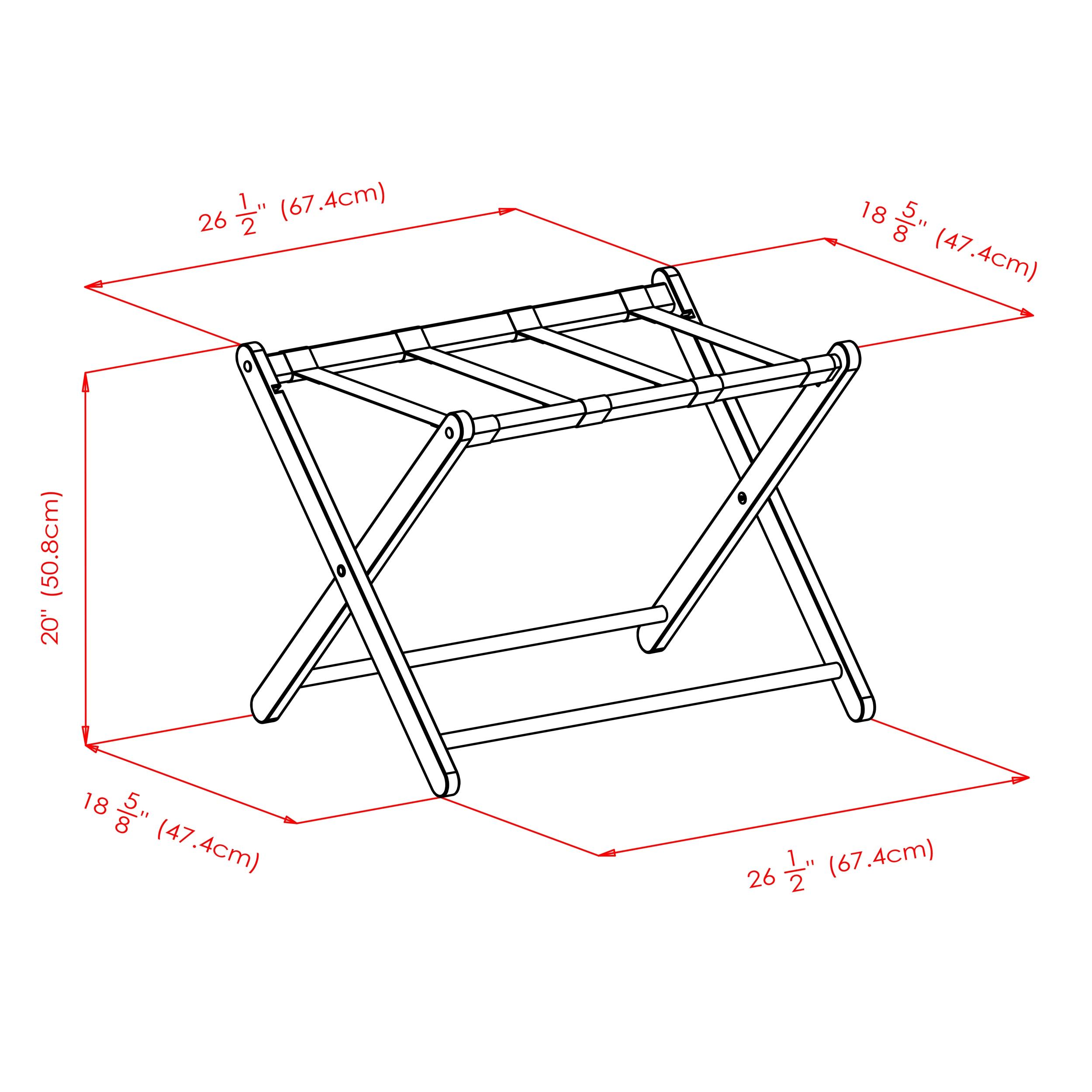 Folding Wood Luggage Rack