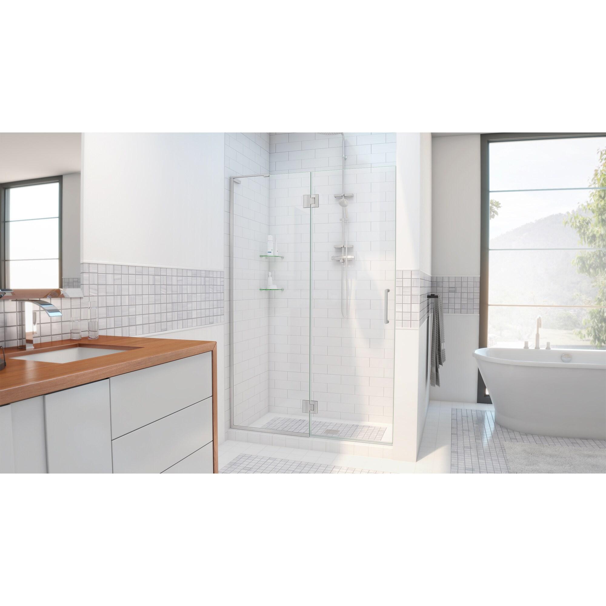 Unidoor-X 24 " W x72" H Hinged Frameless Shower Door