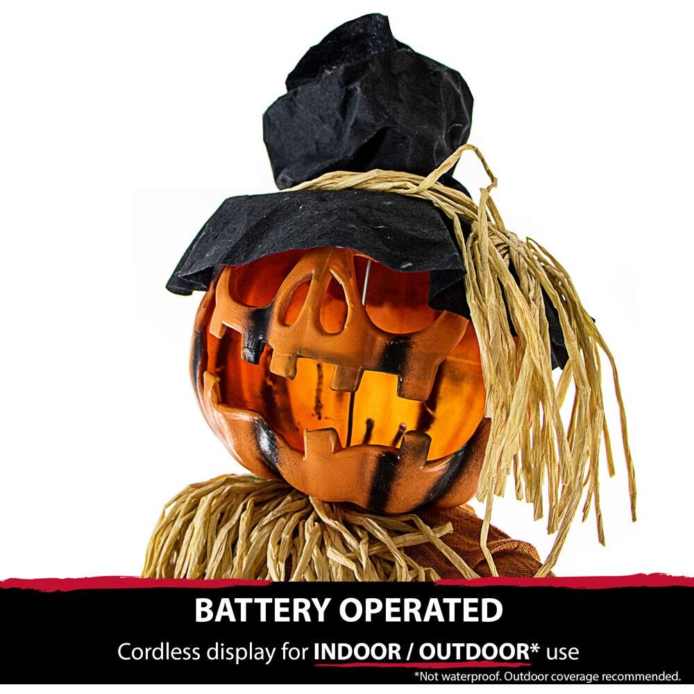 Northlight Seasonal 6' Animated Jack-O'-Lantern Scarecrow Halloween Decoration