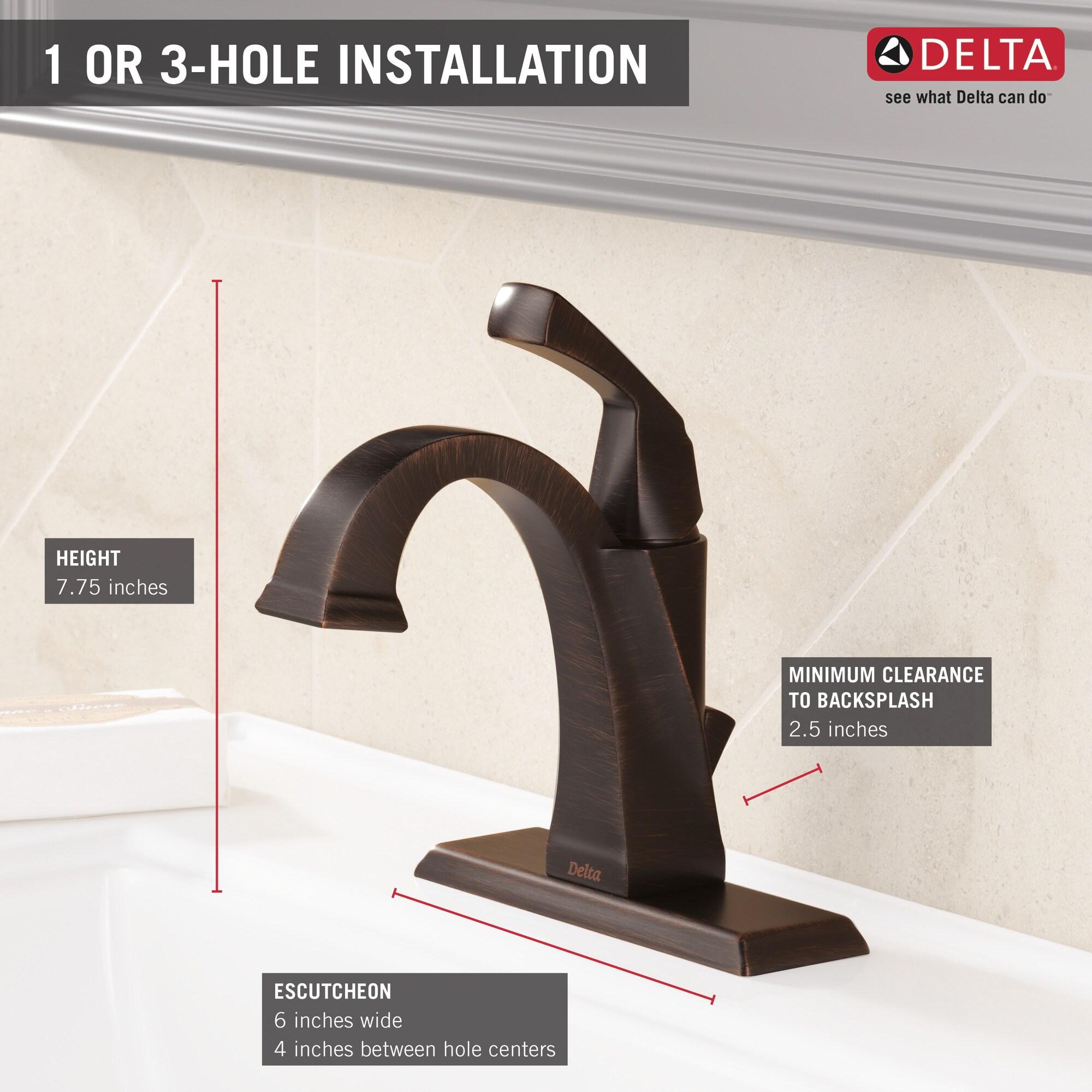Dryden Single Hole Bathroom Faucet with Drain Assembly, Single Handle Bathroom Sink Faucet