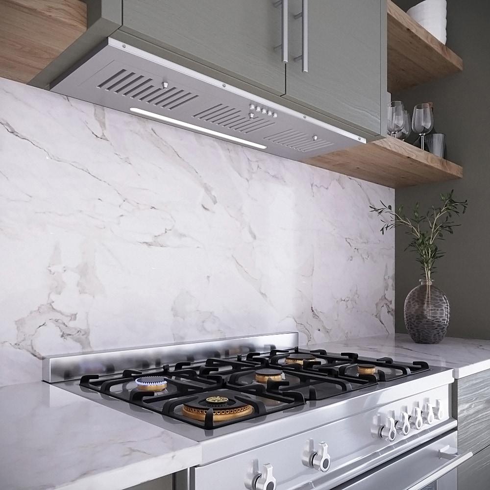 Streamline Torricelli 36" 350 Cubic Feet Per Minute Ductless Insert Range Hood with Baffle Filter and Light Included