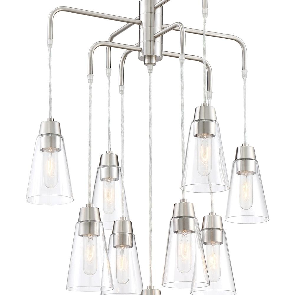 Designers Fountain Echo Satin Platinum 9 Light Chandelier, 87889-SP