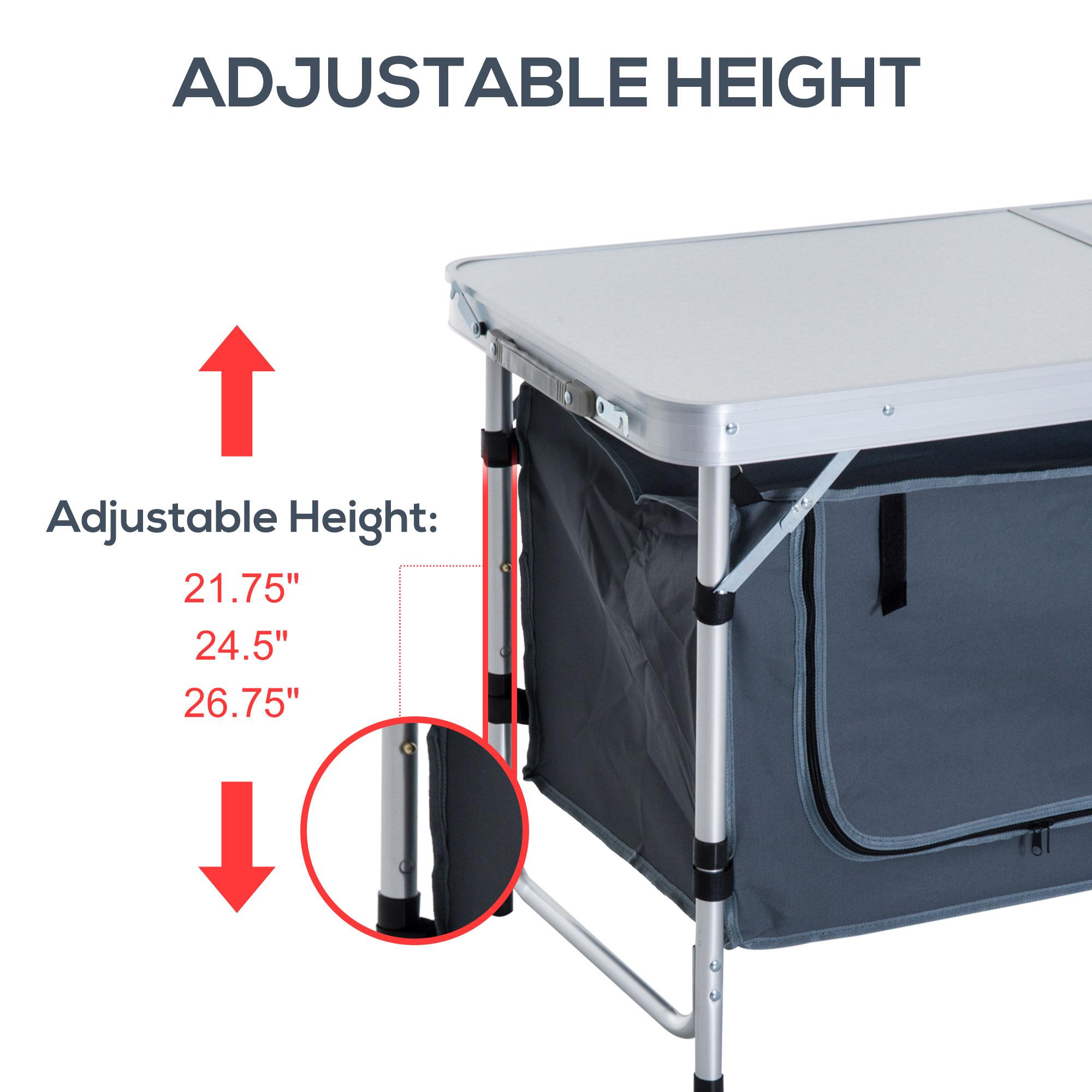 47.2'' Rectangular Adjustable Folding Table