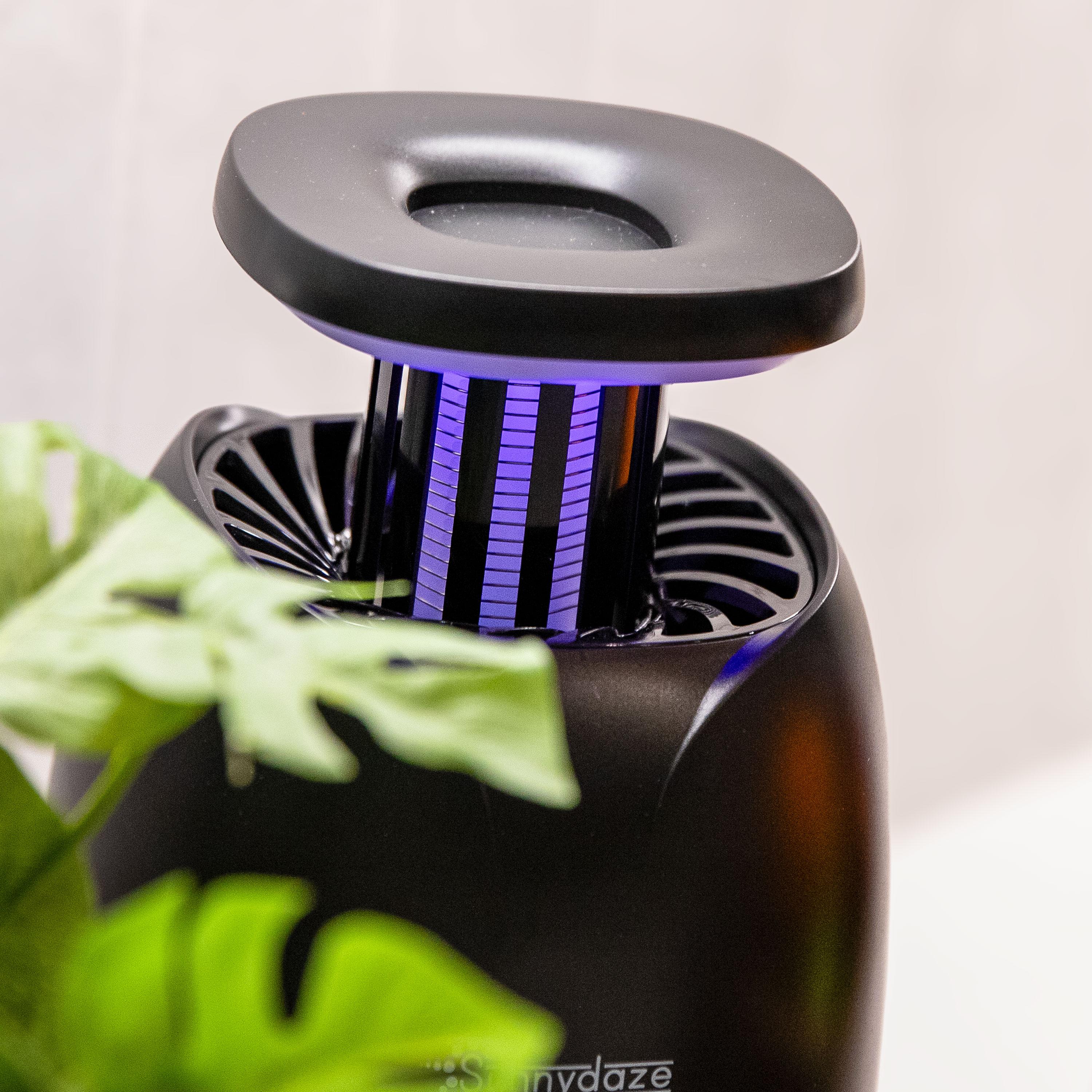 SunnyDaze Decor Tabletop Bug Zapper with Violet Light and Built-In Fan