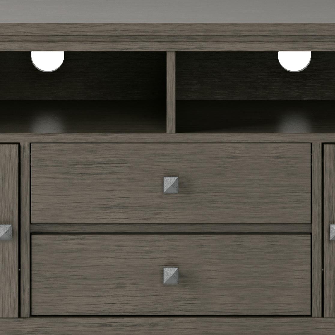 Simpli Home Cosmopolitan SOLID WOOD 72 inch Wide TV Media Stand For TVs up to 80 inches