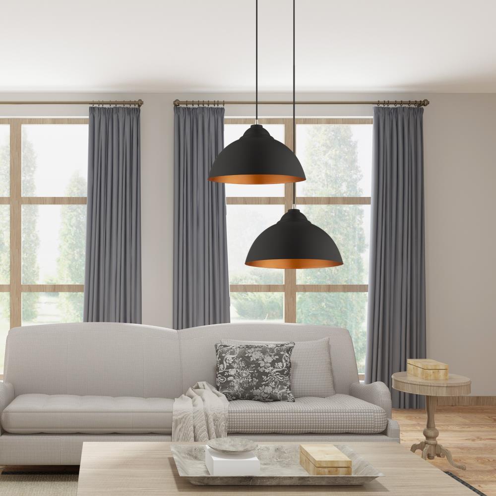 Livex Lighting Metal Shade 1 - Light Chandelier in  Black