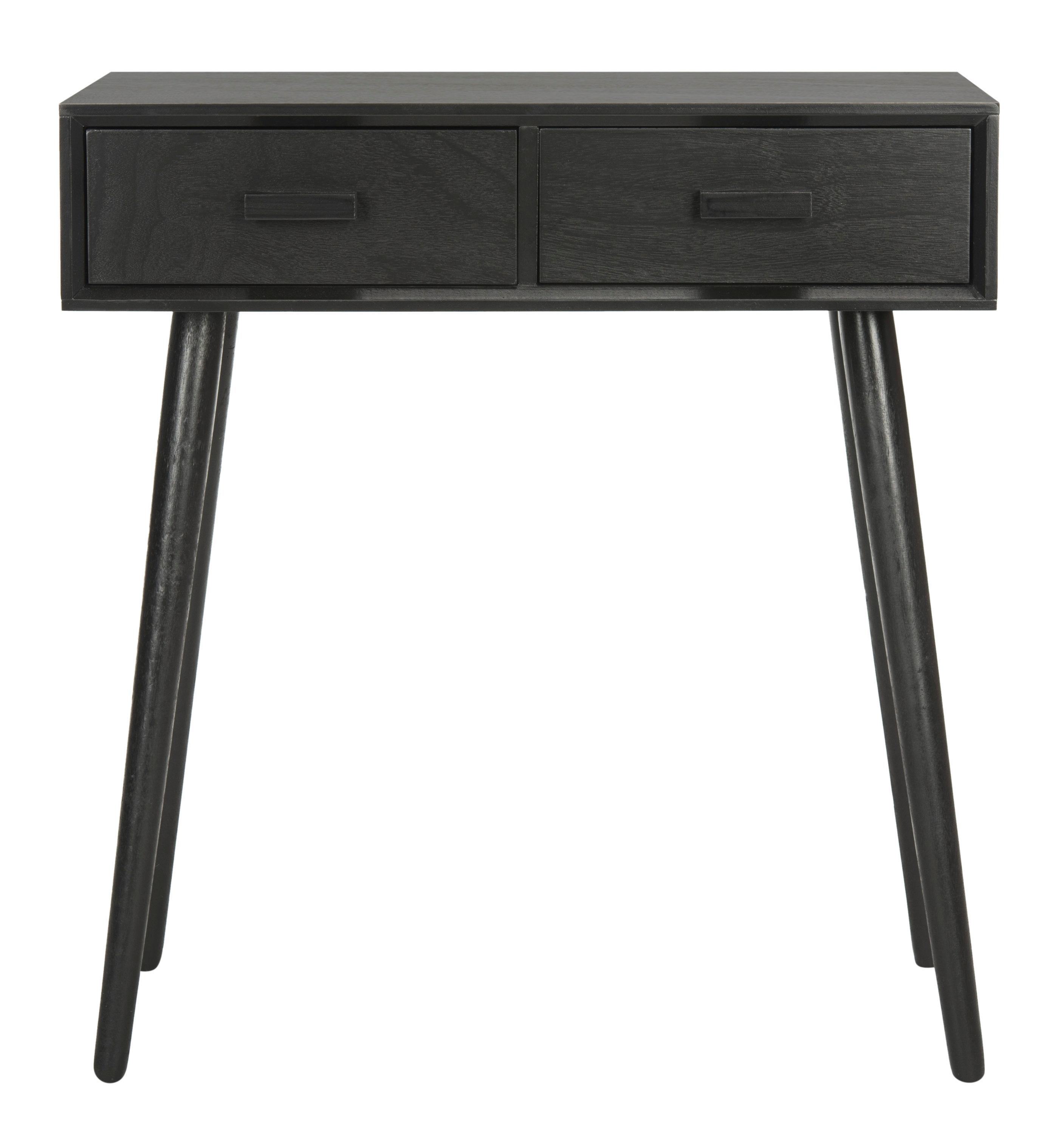 Dean 2 Drawer Console Table - Black - Safavieh