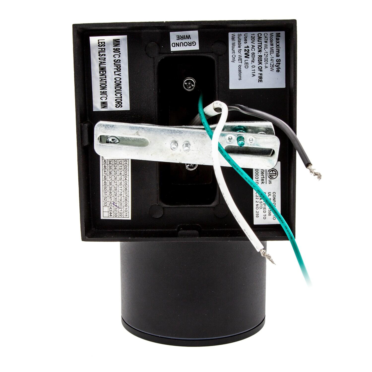 Maxxima LED Cylinder Outdoor Wall Wash, Sconce Light, 12 Watt, 840 Lumens, 3000K Warm White, Dusk to Dawn Sensor