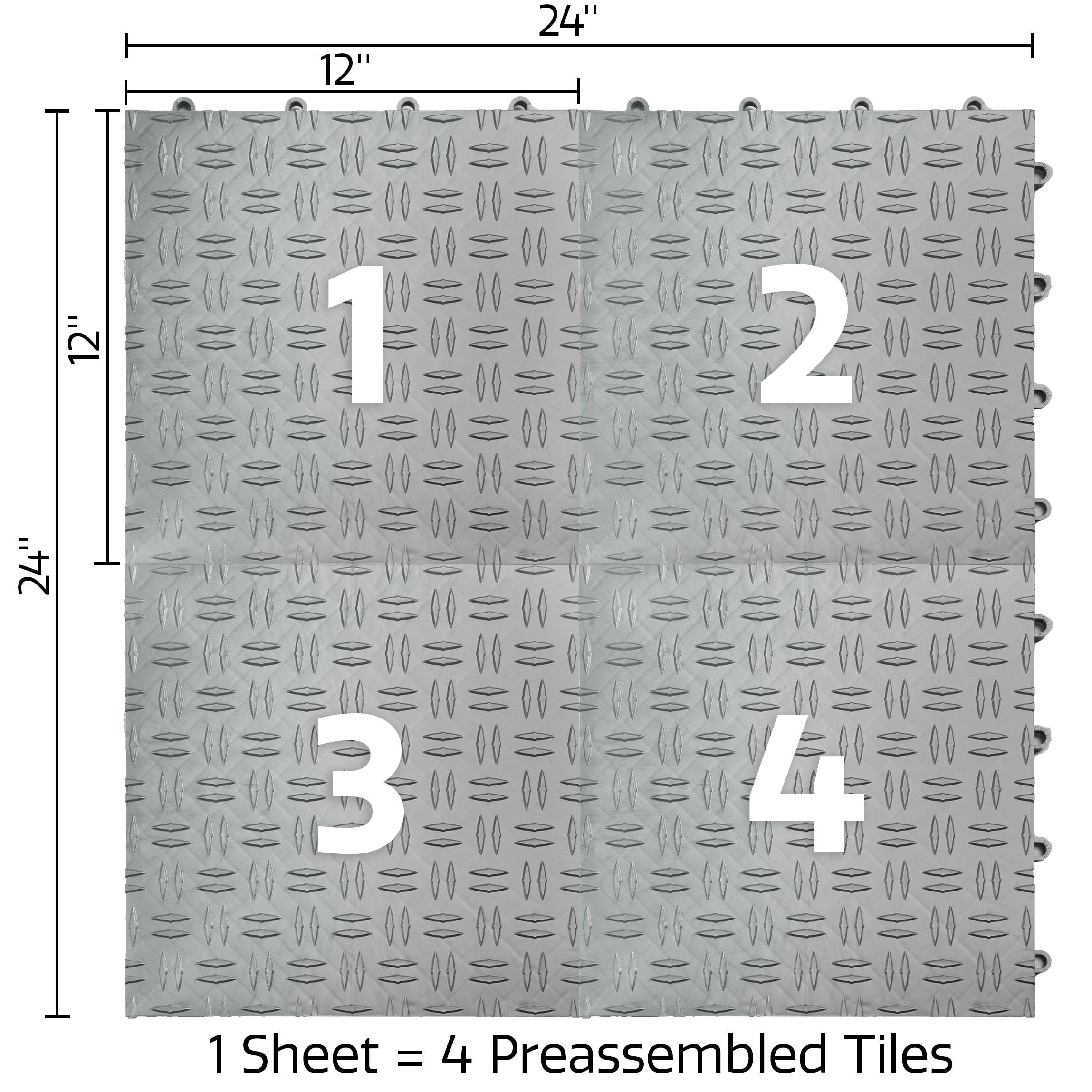 Diamond MotorDeck 12'' W x 12'' L Garage Flooring Tiles in Black