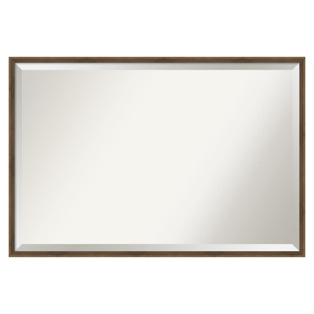 Lucie Bronze 37" Wood Beveled Bathroom Vanity Mirror