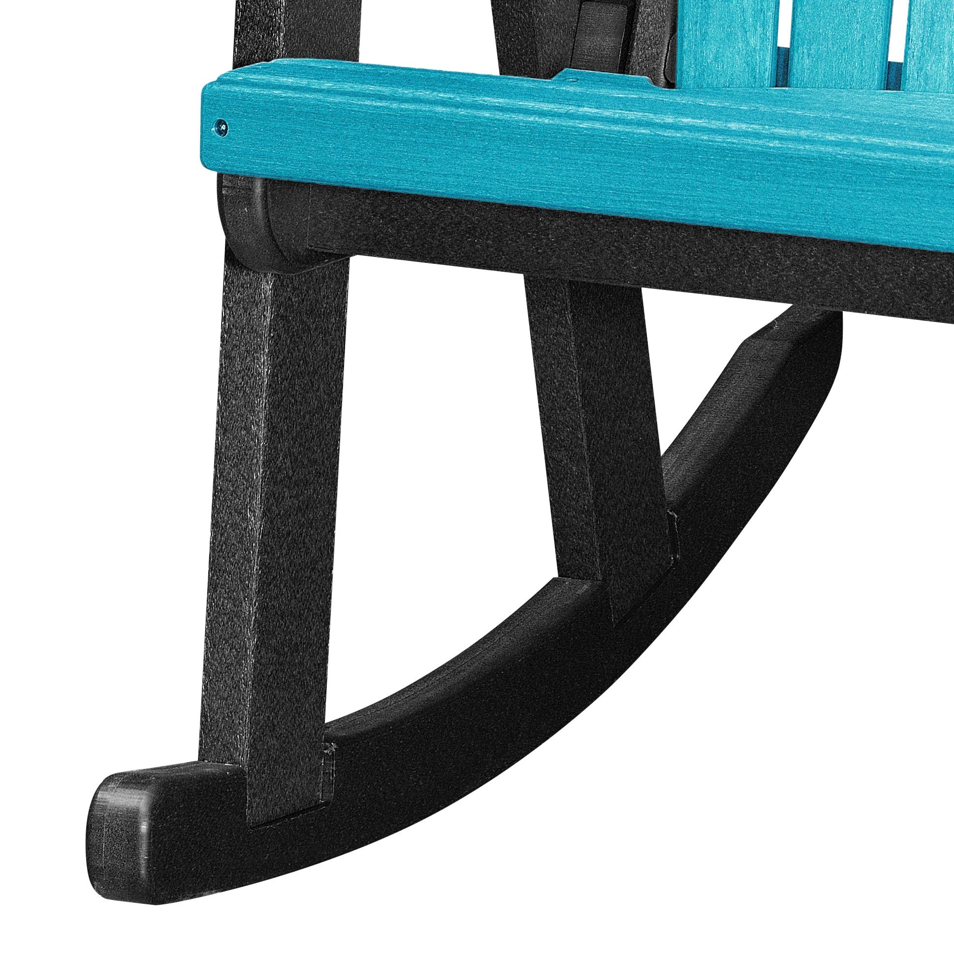 OS Home and Office 518ARB Rocking Chair in Aruba Blue with a Black Base