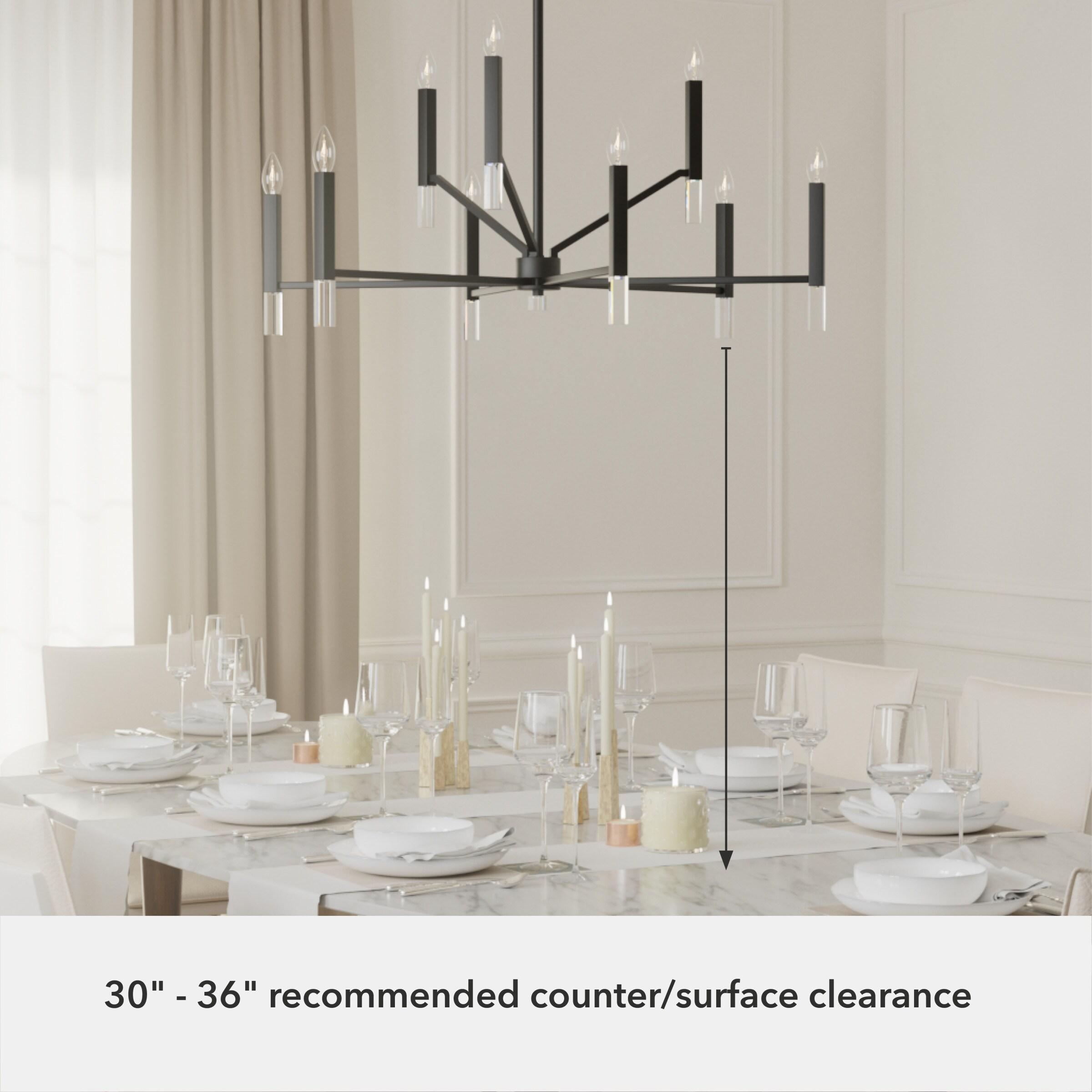 Sunjai 9 Light 2-Tier Sputnik Modern Linear Chandelier