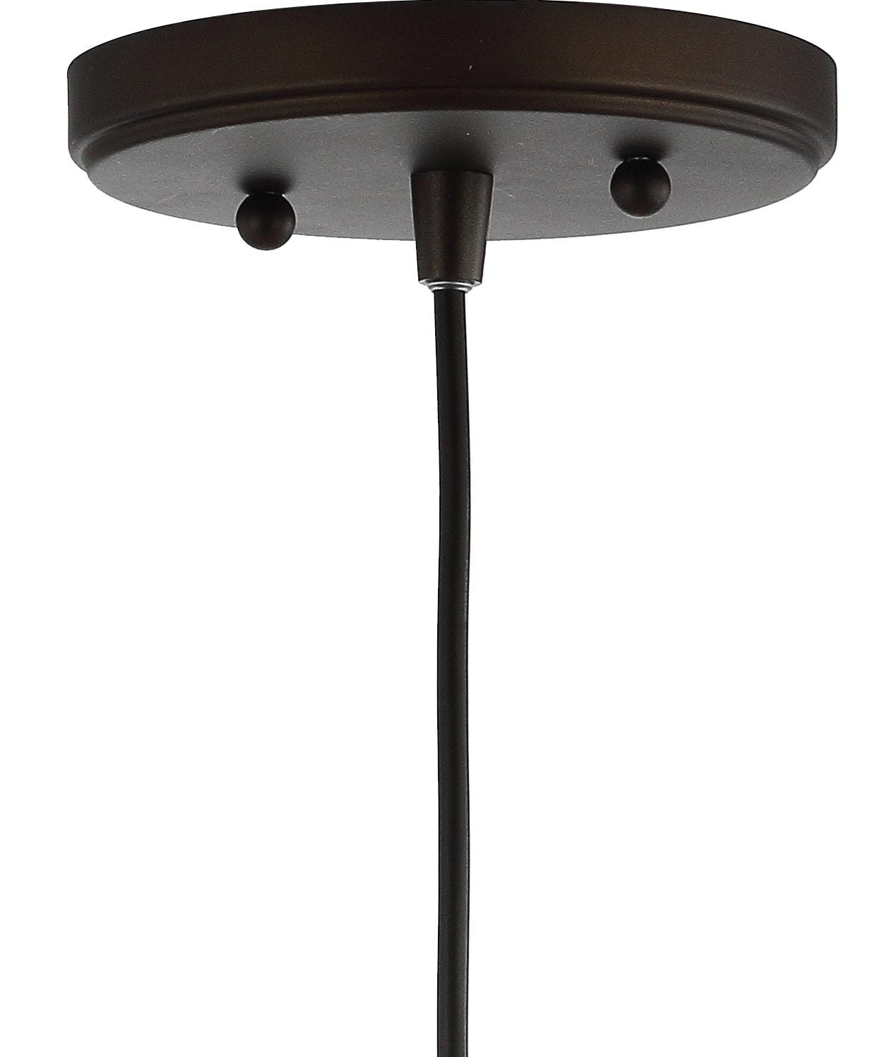 Bleecker 7.75" Metal/Glass Globe LED Pendant, Clear/Oil Rubbed Bronze
