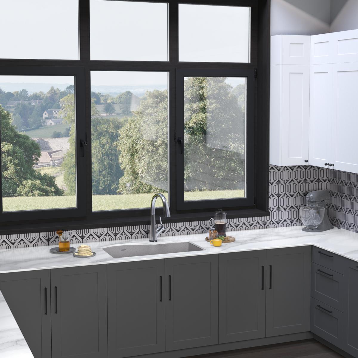 33" x 22" x 10" Double Basin Undermount Kitchen Sink with Faucet