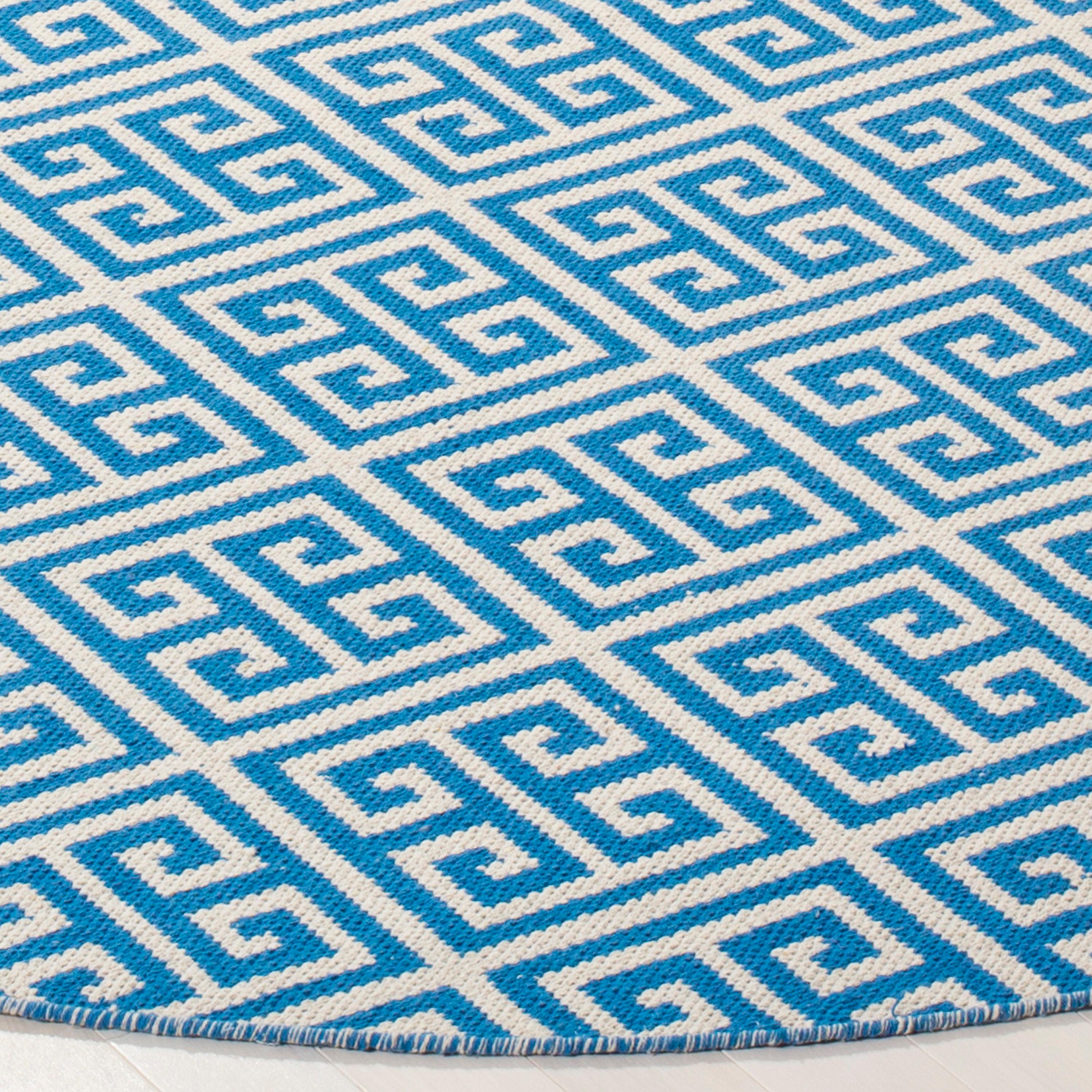 Montauk MTK724 Hand Woven Indoor Area Rug - Blue/Ivory - 6' round - Safavieh.