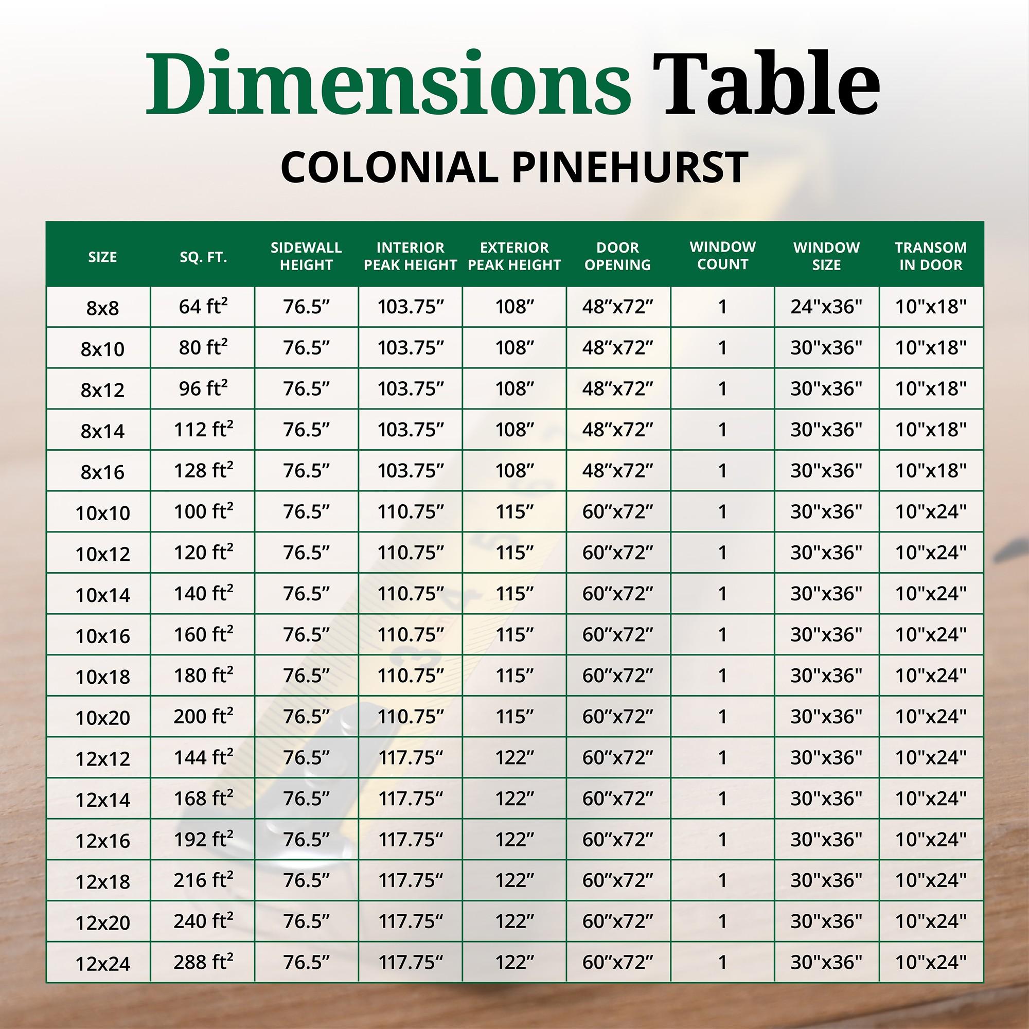 Little Cottage Co. 8x16 Colonial Pinehurst Shed with Operable Window, Outdoor Wood Storage Do-It-Yourself Precut Kit