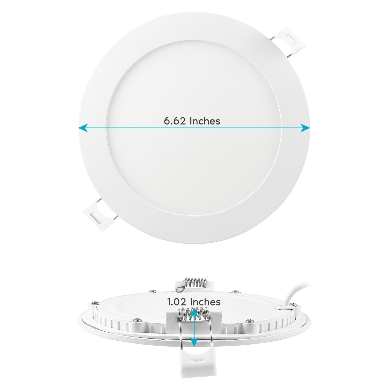 6'' Selectable Color Temperature Dimmable Air-Tight IC Rated LED Canless Recessed Lighting Kit