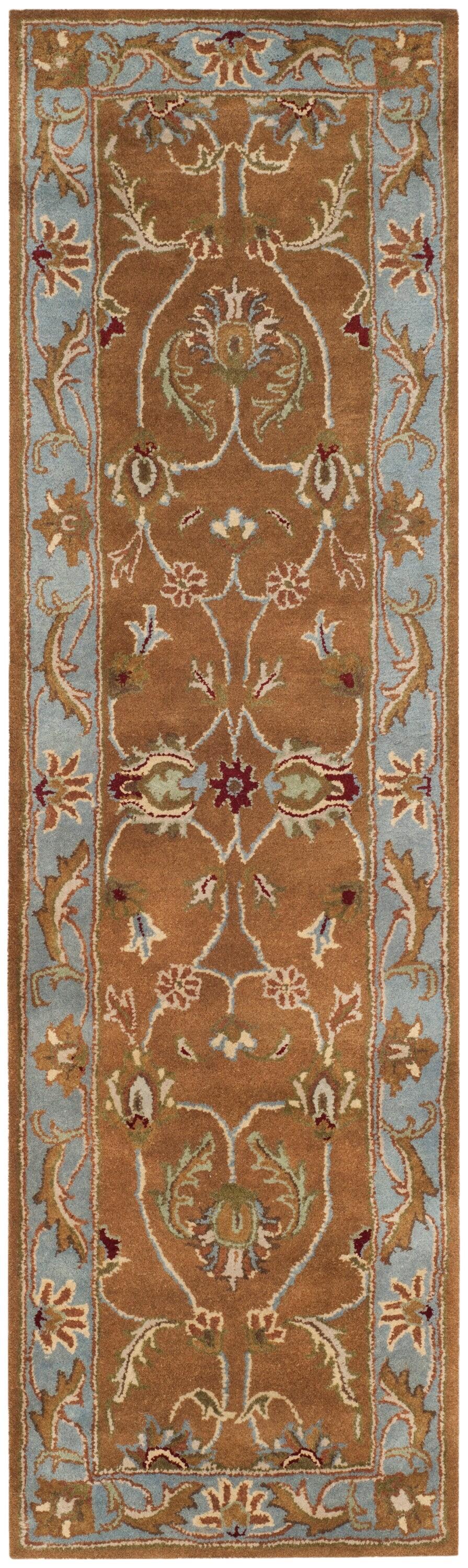 Heritage HG812 Hand Tufted Runner Rug - Brown/Blue - 2'3"x6' - Safavieh.