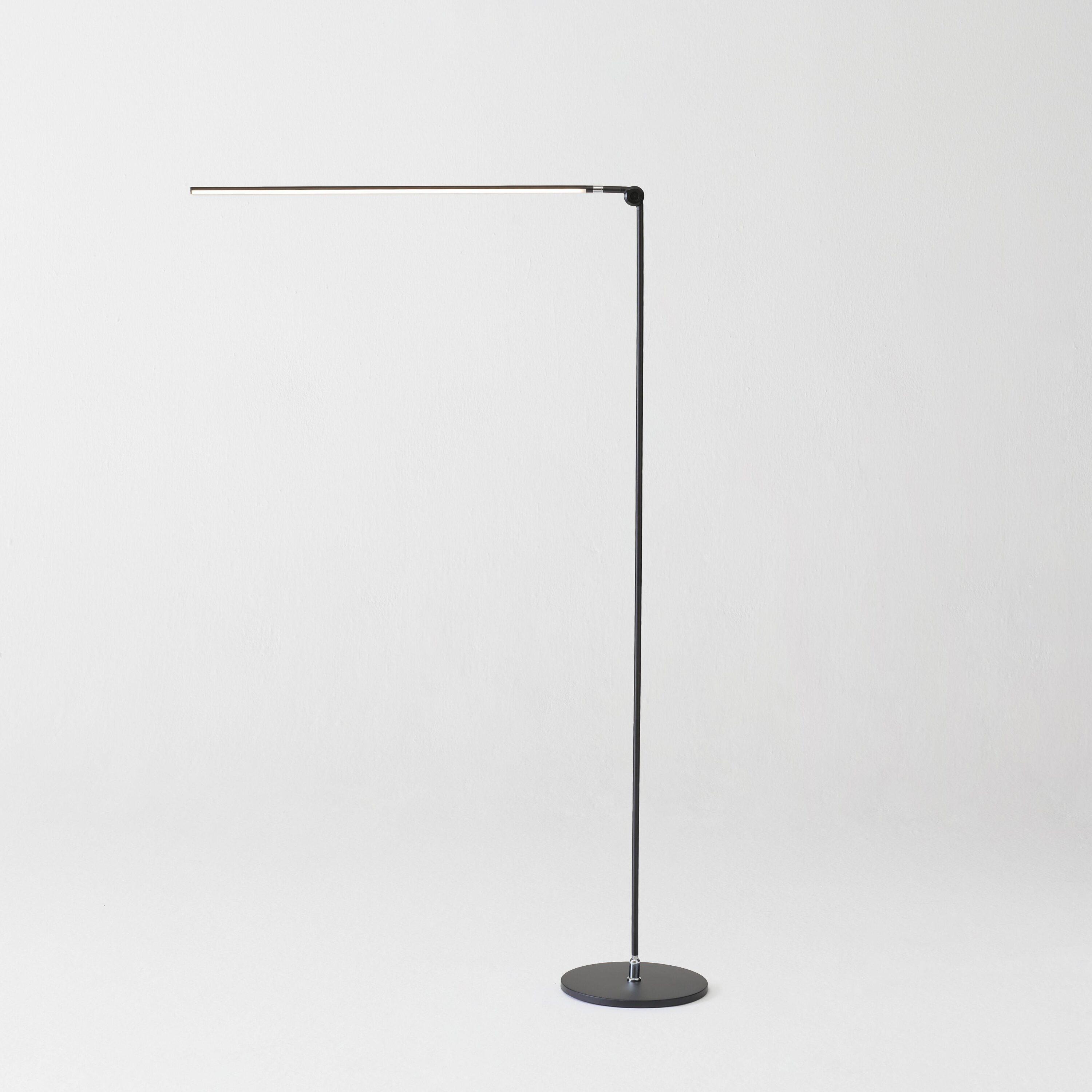 Libra 54.5" Modern Industrial LED Floor Lamp with Rotating Base and 3-Way Dimming