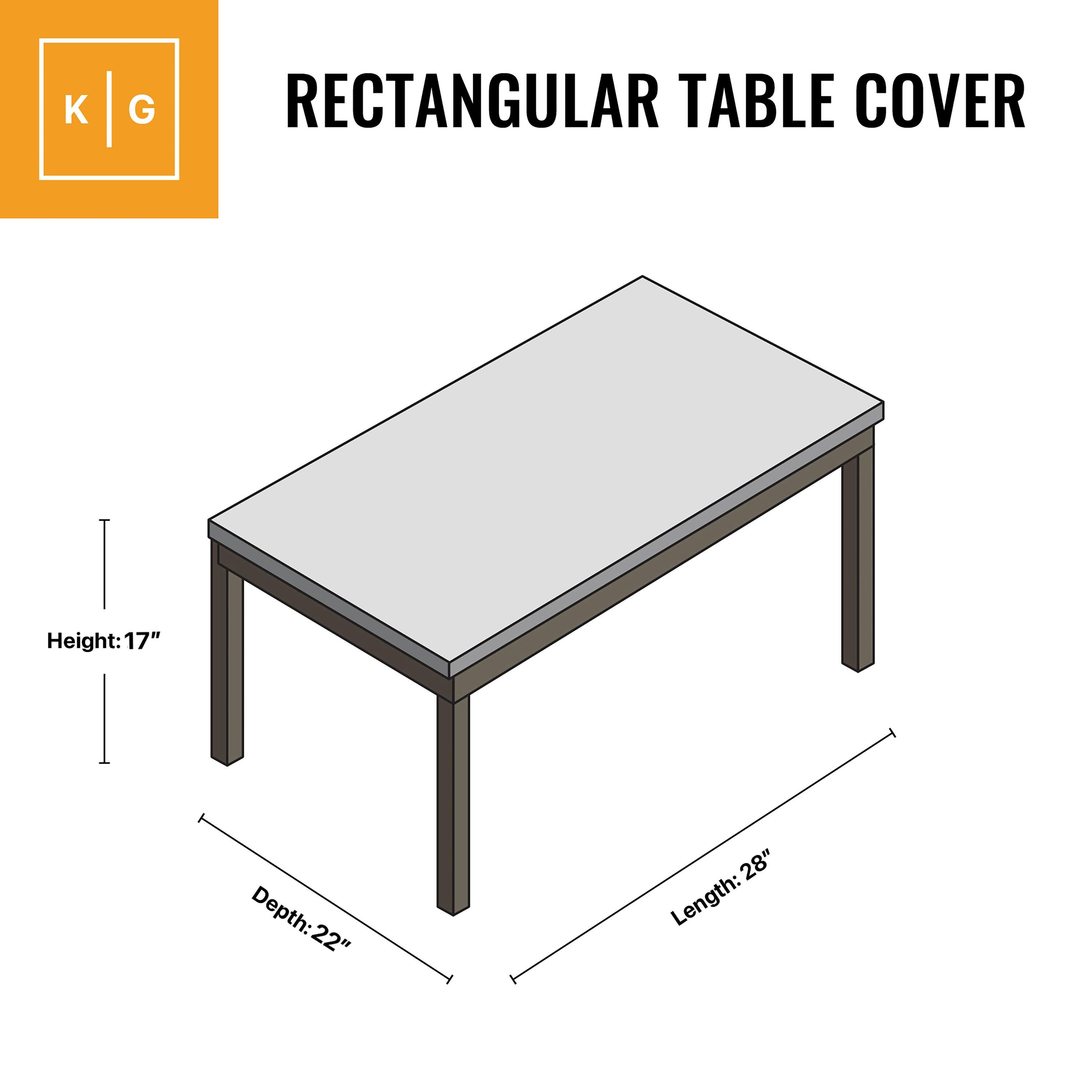 Heavy-Duty Gray Waterproof Outdoor Coffee Table Cover