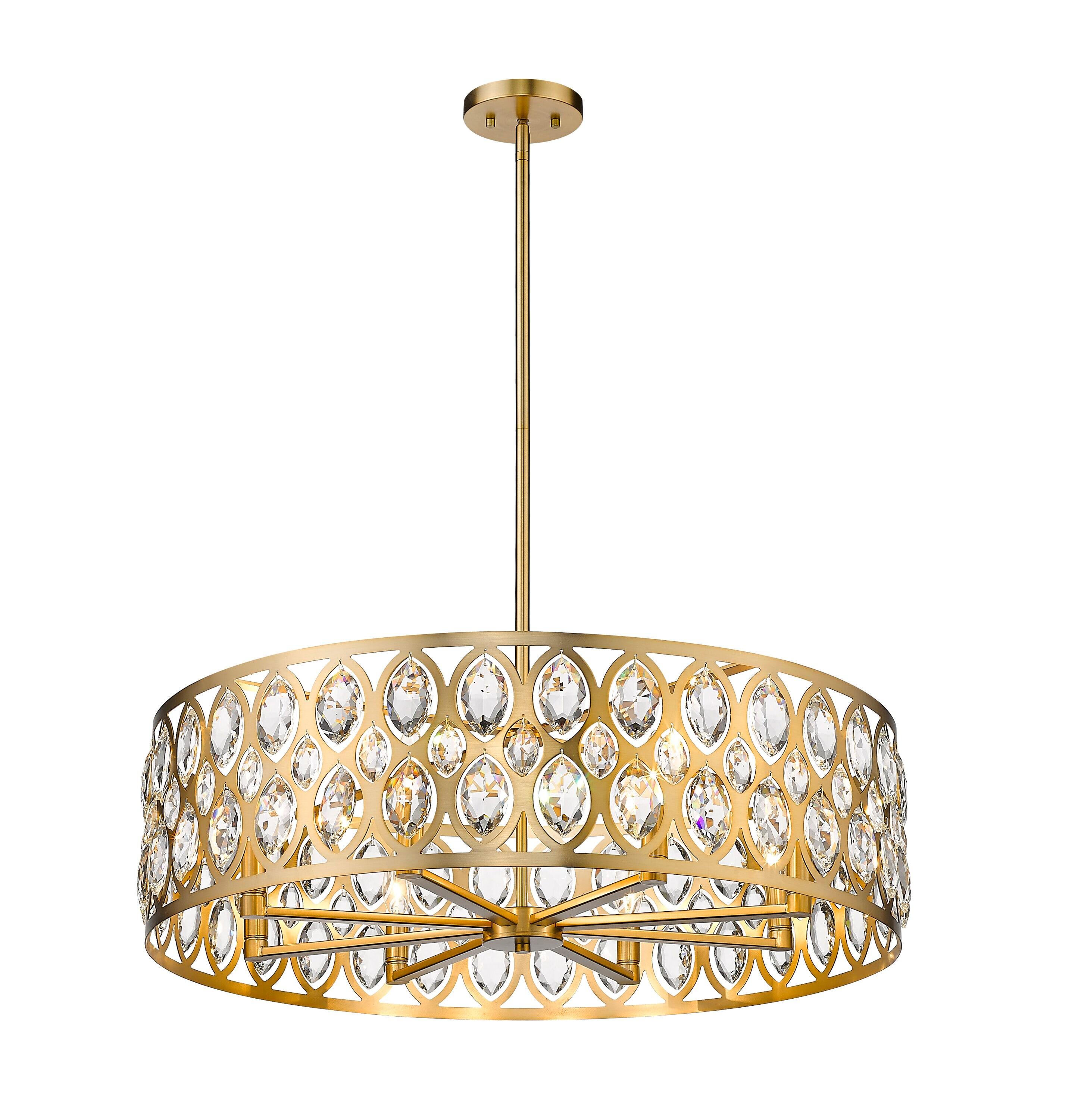 Z-Lite Dealey 8 - Light Chandelier in  Heirloom Brass