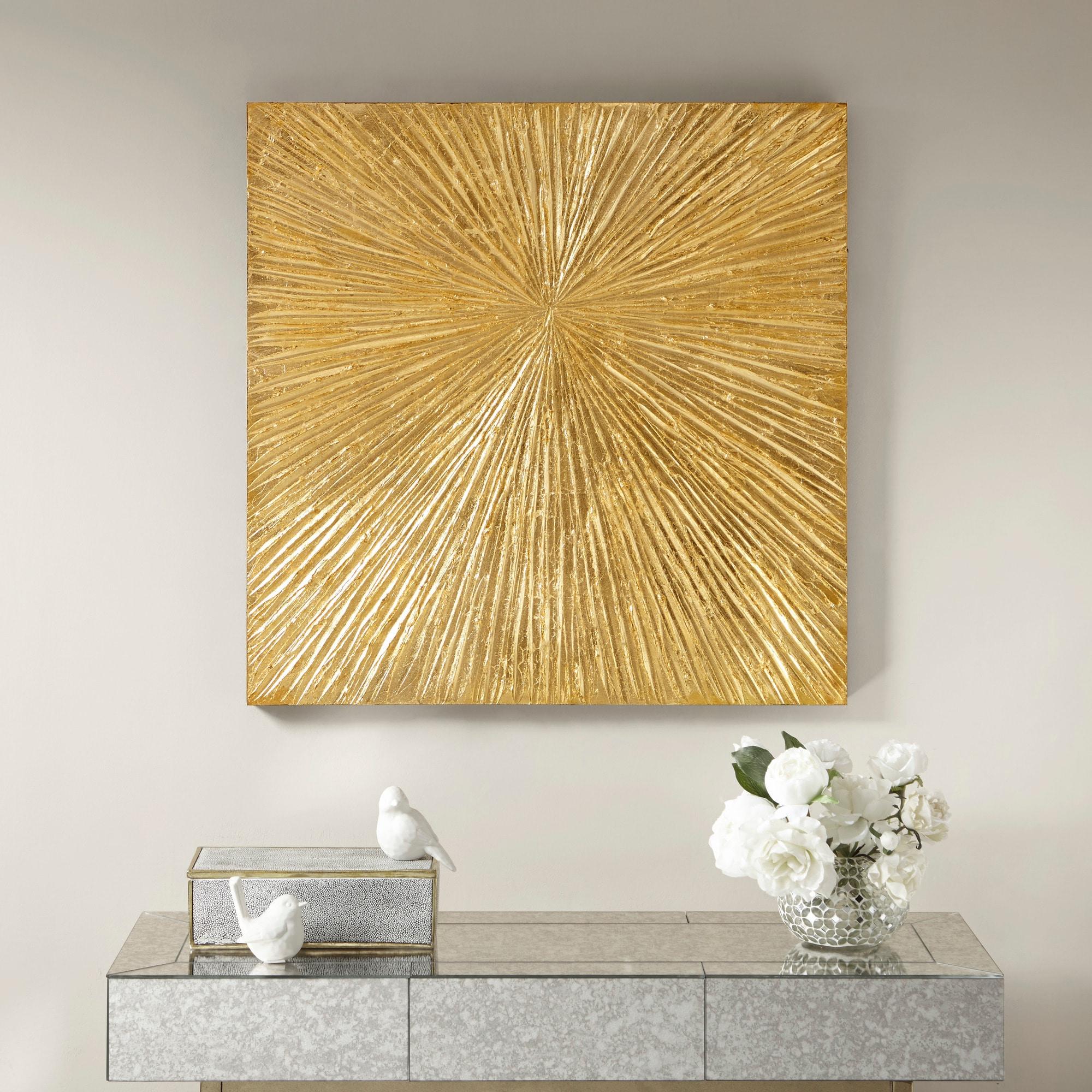 Sunburst Hand Painted Dimensional Resin Wall Art