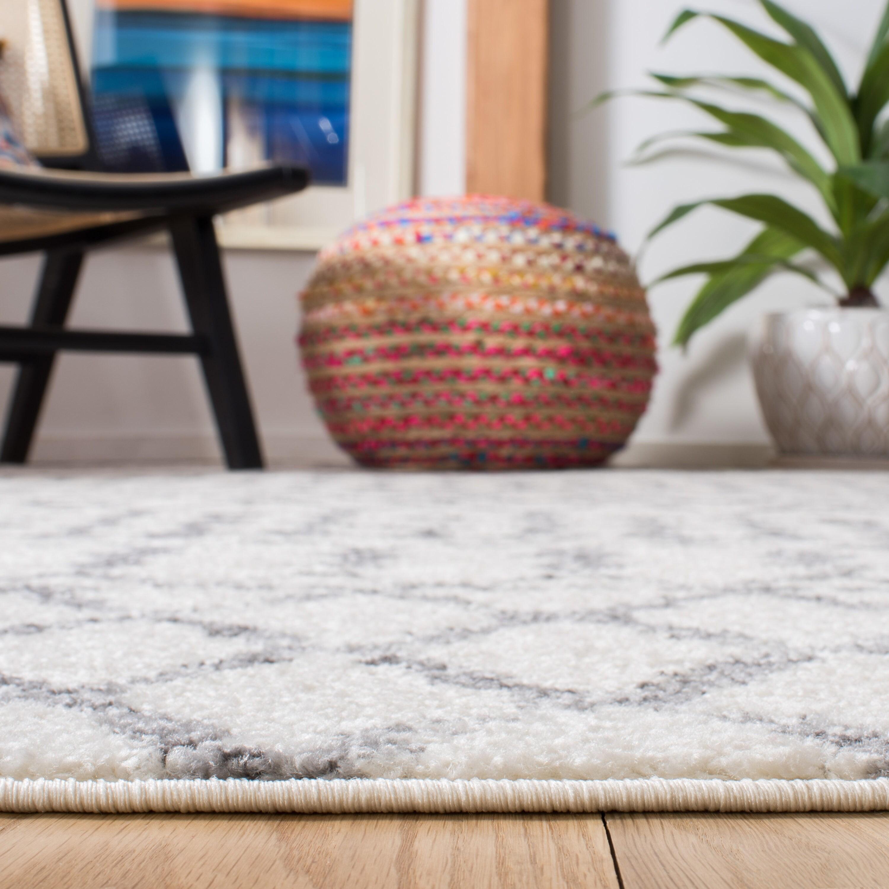 Tulum TUL657 Power Loomed Area Rug - Ivory/Grey - 5'5"x7'7" - Safavieh.