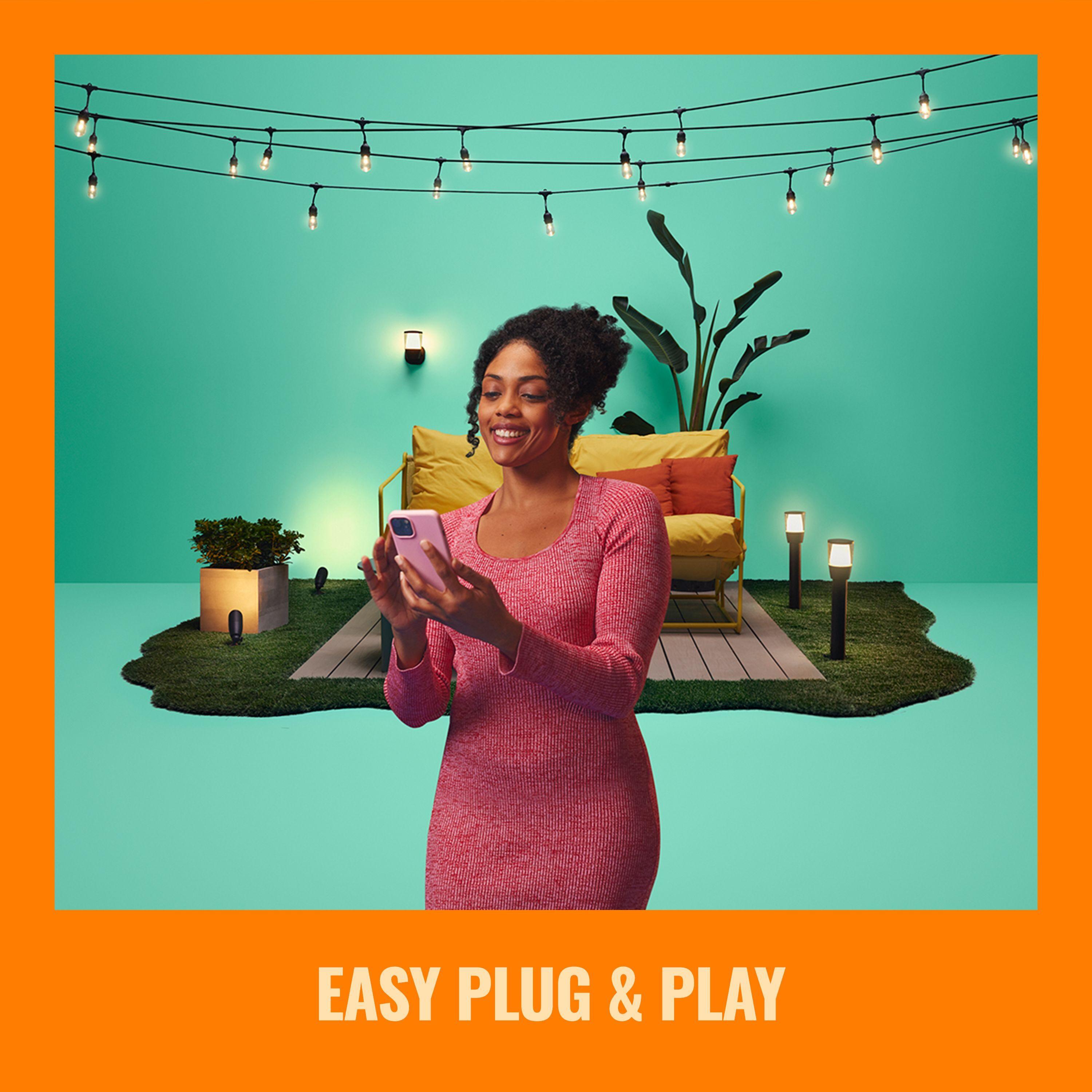 WiZ Connected LED Color Changing Outdoor Spotlight Extension - Starter Kit Required - Weatherproof - Control with WiZ App - Works with Google Home, Alexa, and Siri Shortcuts - 2 Pack