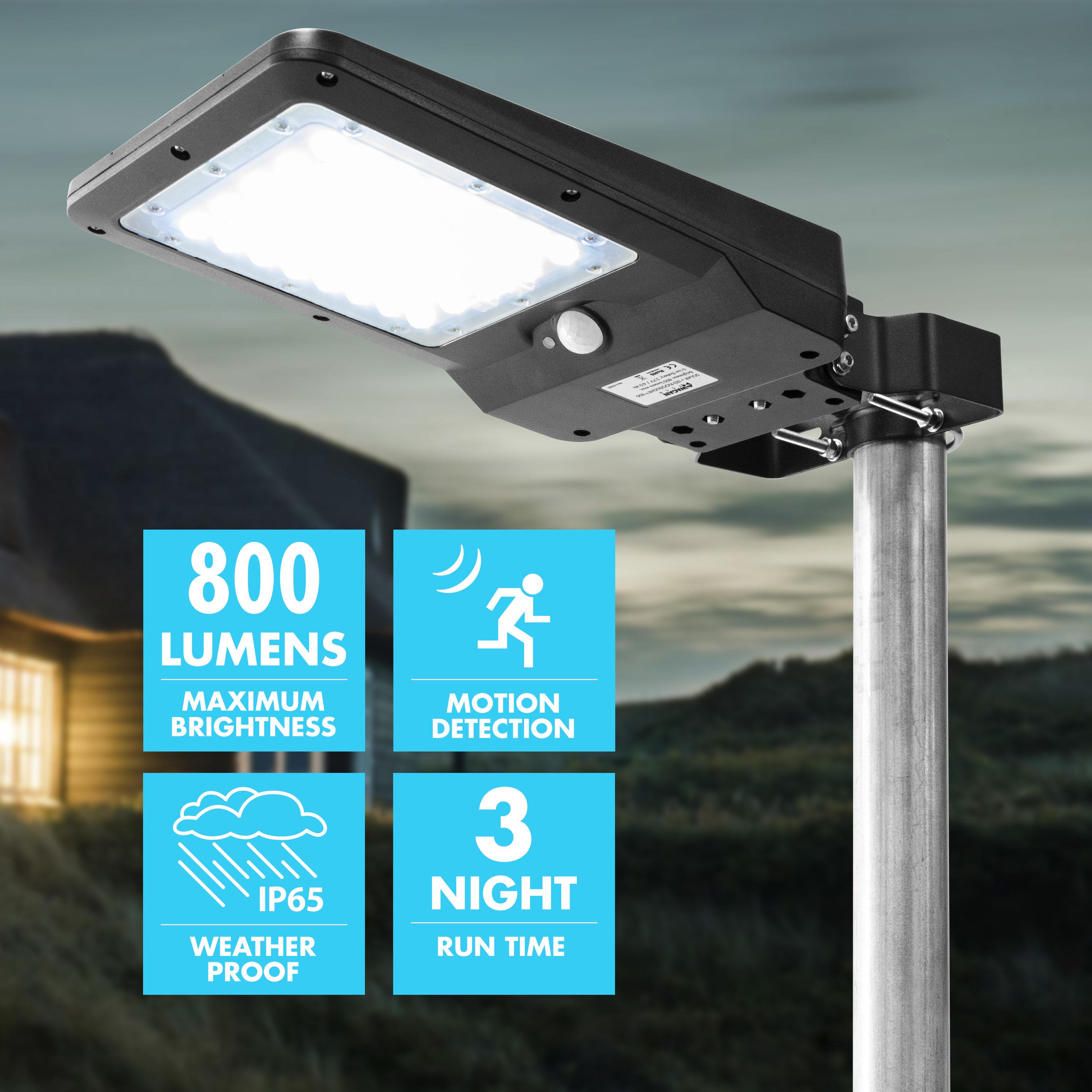 Wagan Outdoor LED Motion Sensor Flood Light with Solar Panels