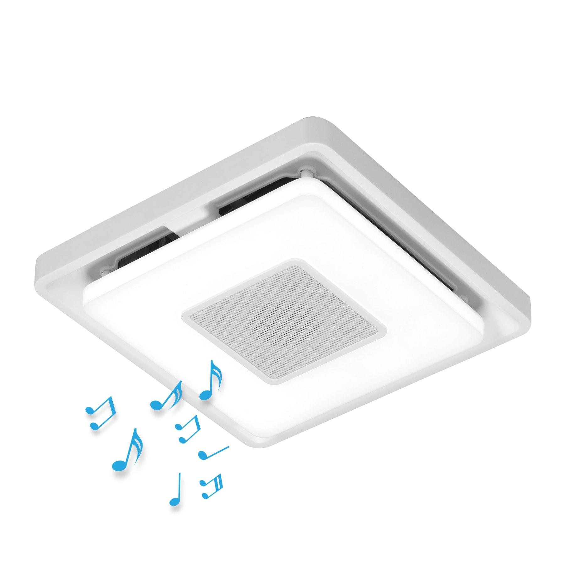 Home NetWerks 80 CFM 1.5 Sones Bathroom Exhaust Fan with Bluetooth Speaker and Light