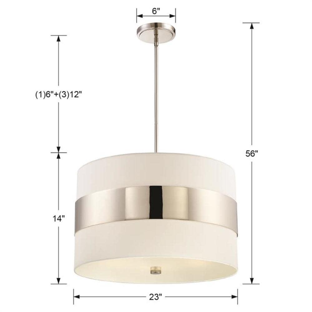 Five Light Chandelier In Classic Style 23 Inches Wide By 21 Inches High-Polished Nickel Finish Crystorama Lighting 297-Pn