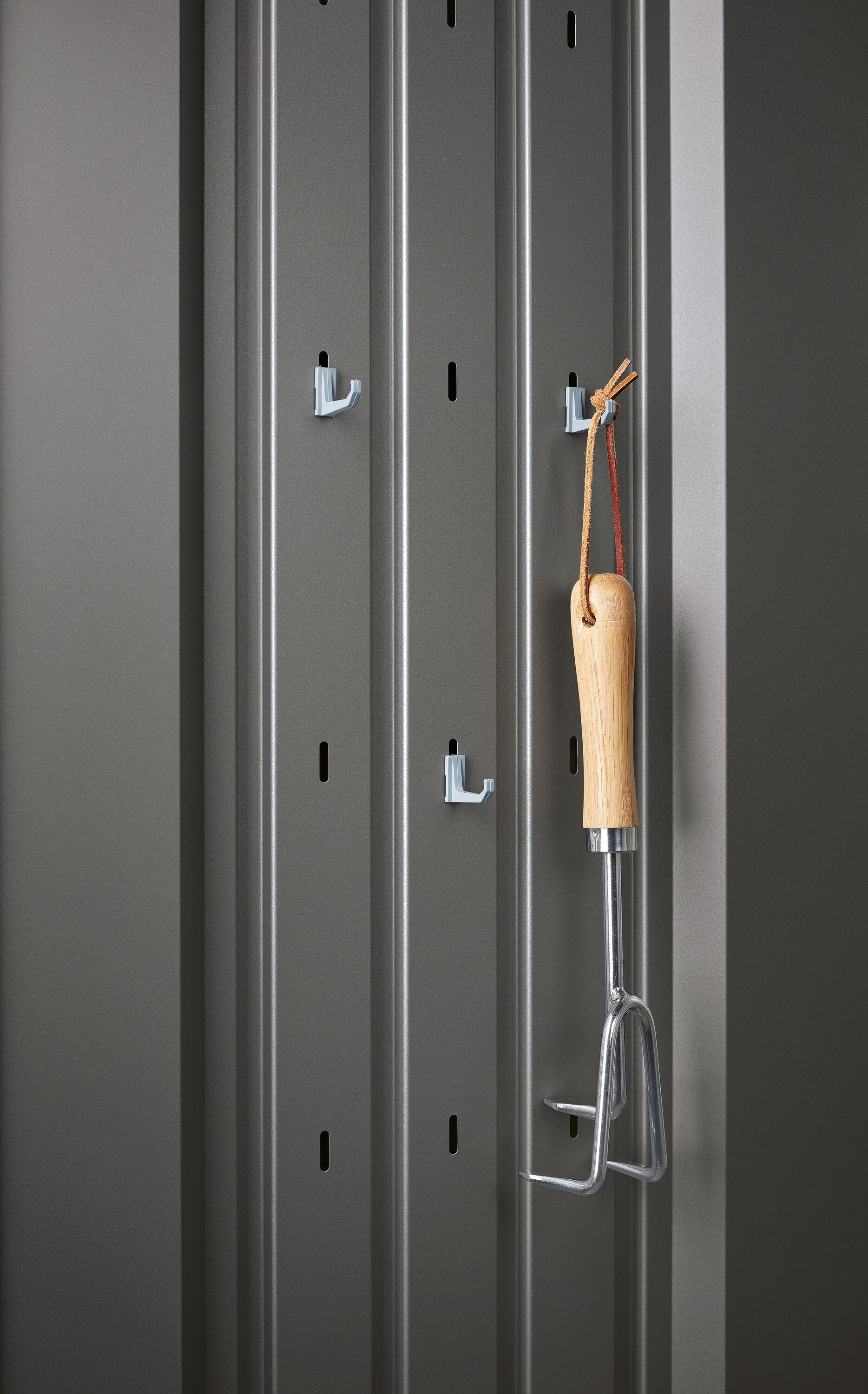 Biohort Biohort Romeo 4 ft. 3 in. W Metal Vertical Tool Shed in Dark Gray